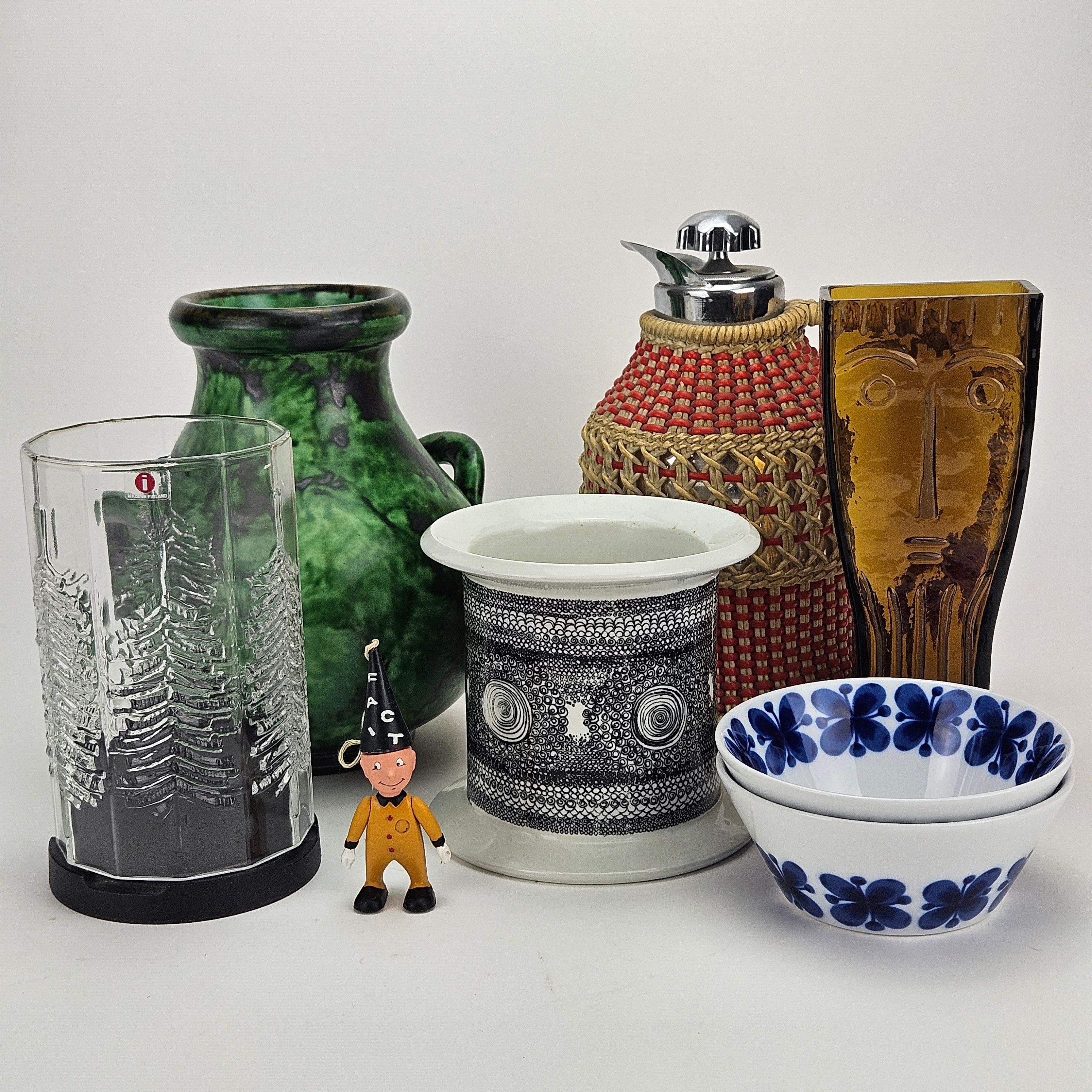 GLAS, KERAMIK, FACITFIGUR OCH TV-KANNA, Nittsjö, Arabia, Rörstrand, Flygsfors, June, Jönköping.