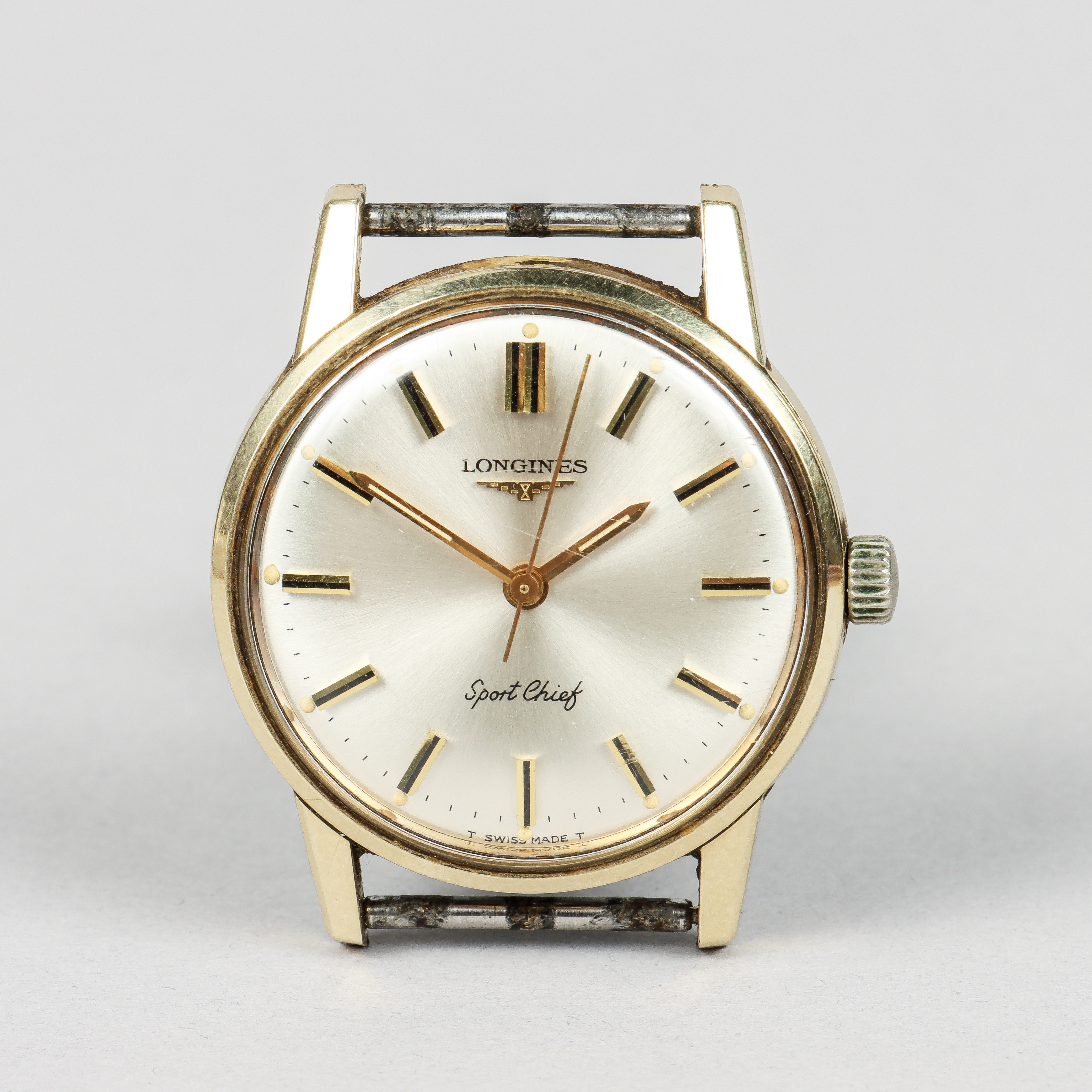 LONGINES Sport Chief, guld på stål, manuell, 1960-tal.