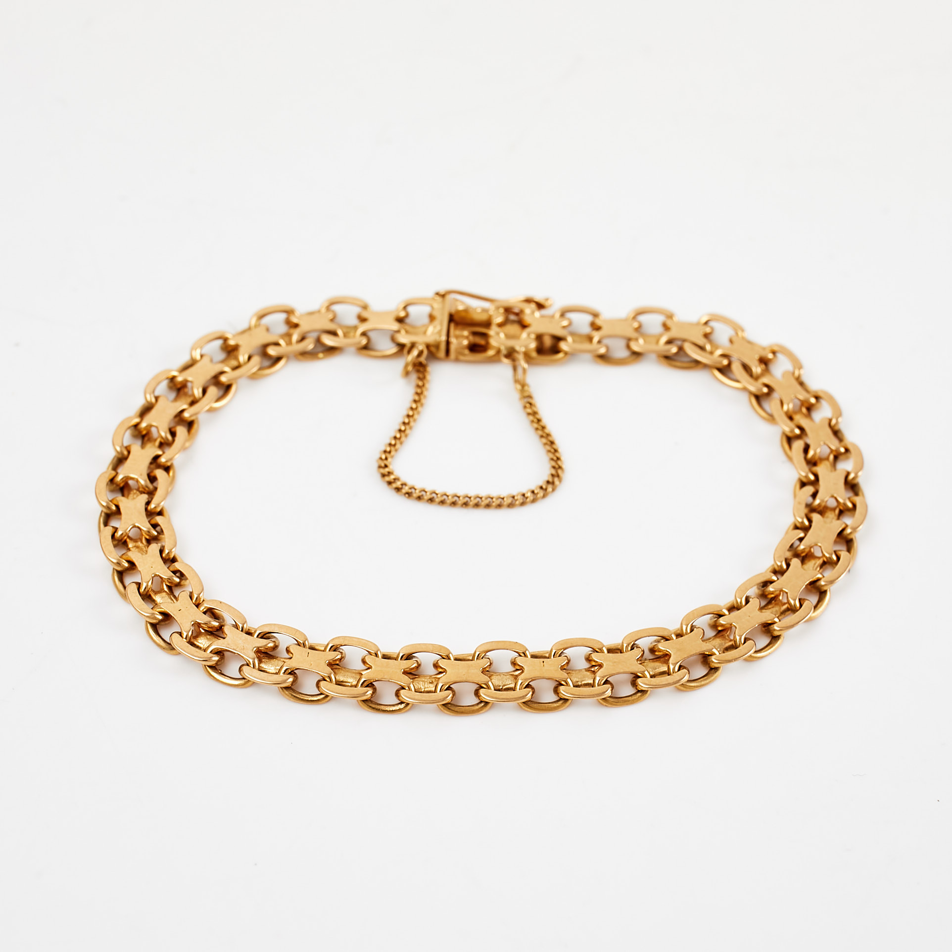 ARMBAND, 18 k guld, x-länk, Harry Hermansson Ab, Stockholm, 1952.