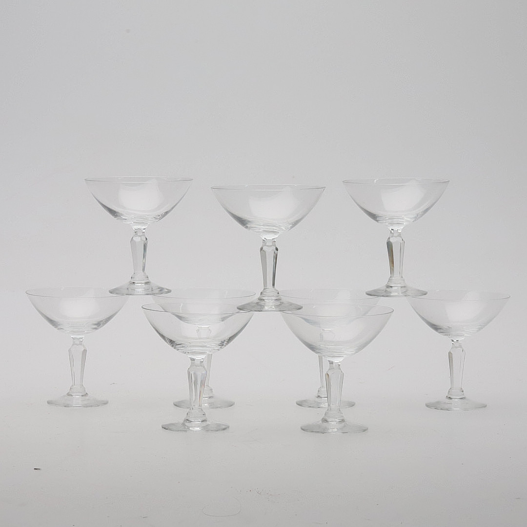 LIKÖRGLAS. 9 st, Kristall.