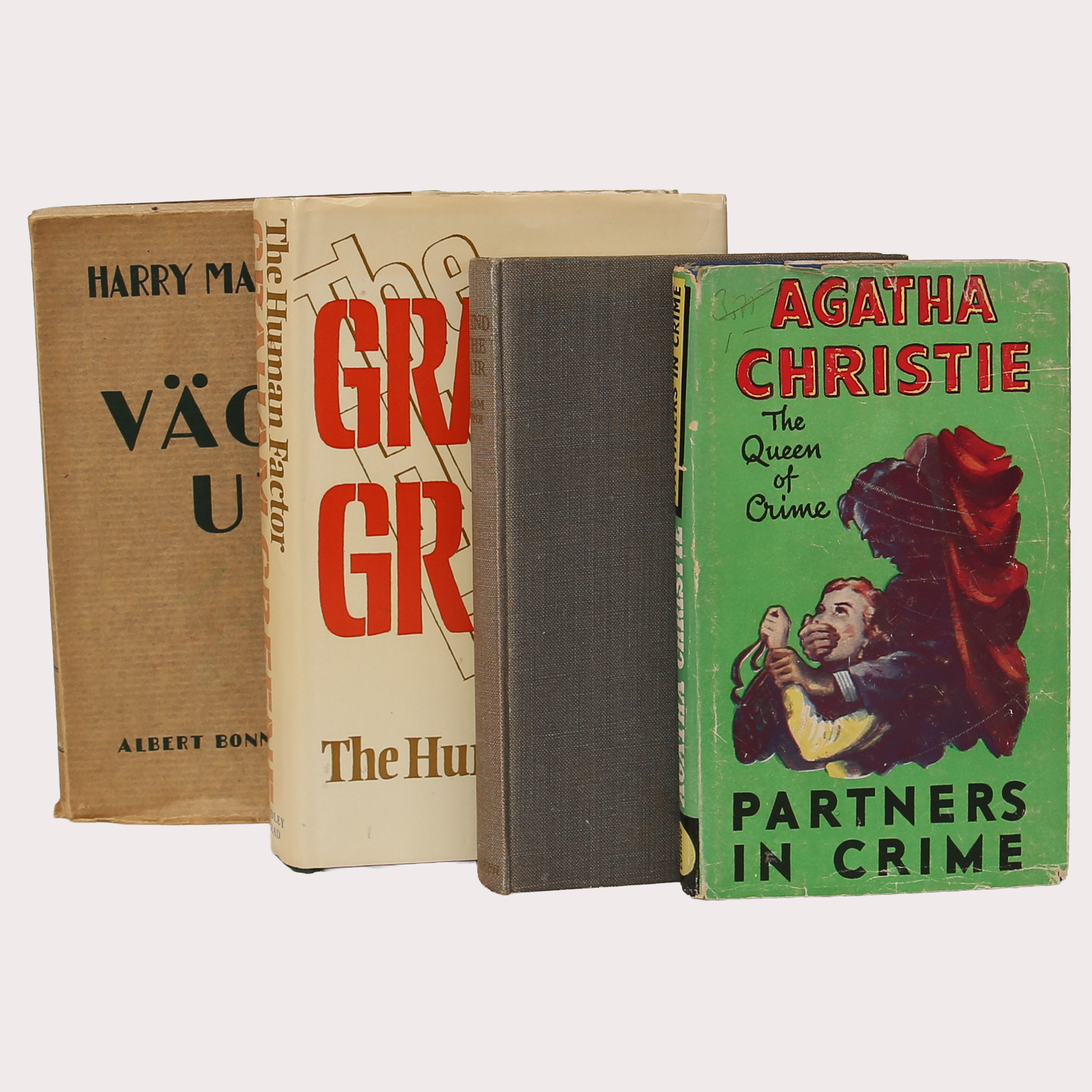 DIVERSE BÖCKER, Agatha Christie, Graham Greene, Harry Martinsson.