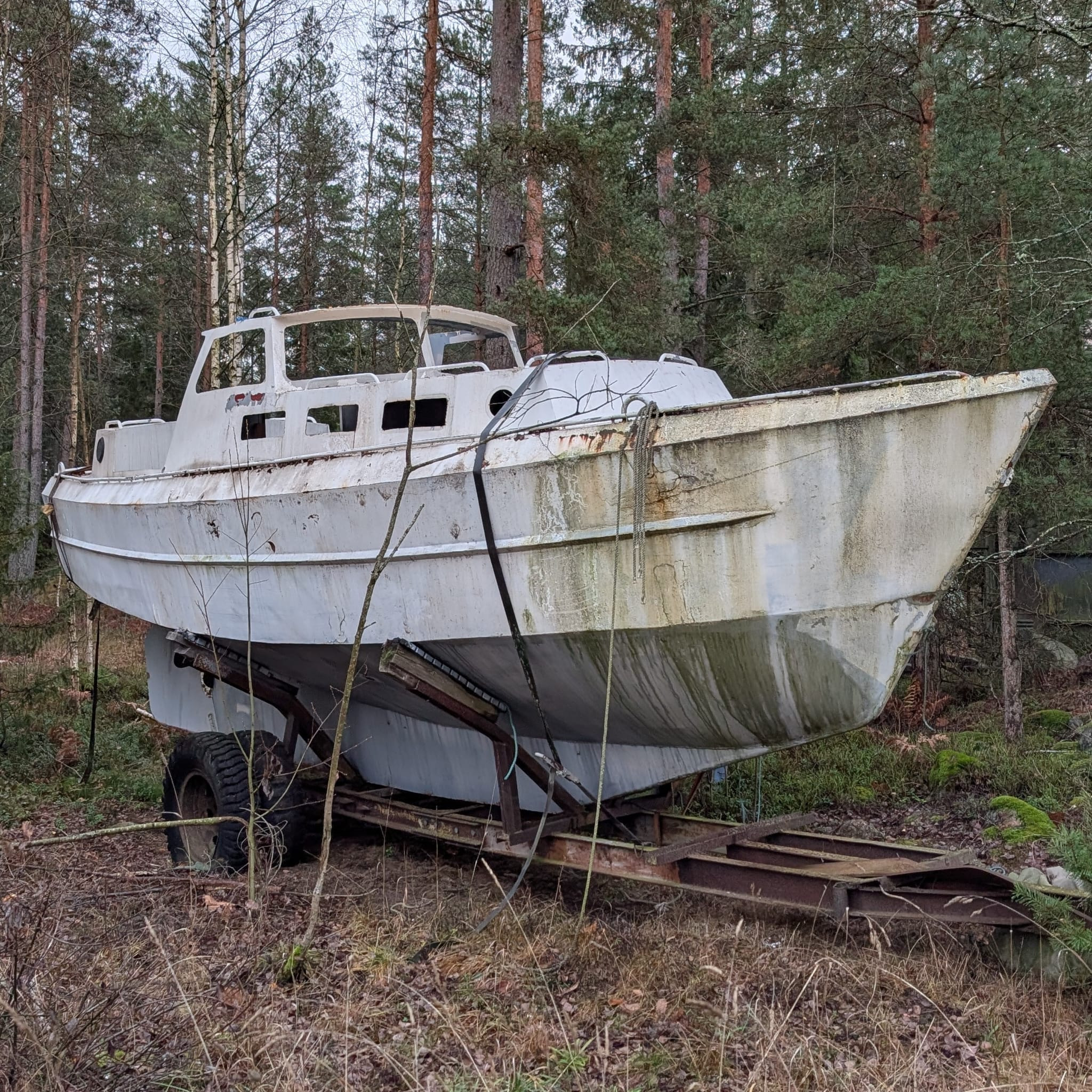 MOTORBÅT, stål, 1900-talets andra hälft.