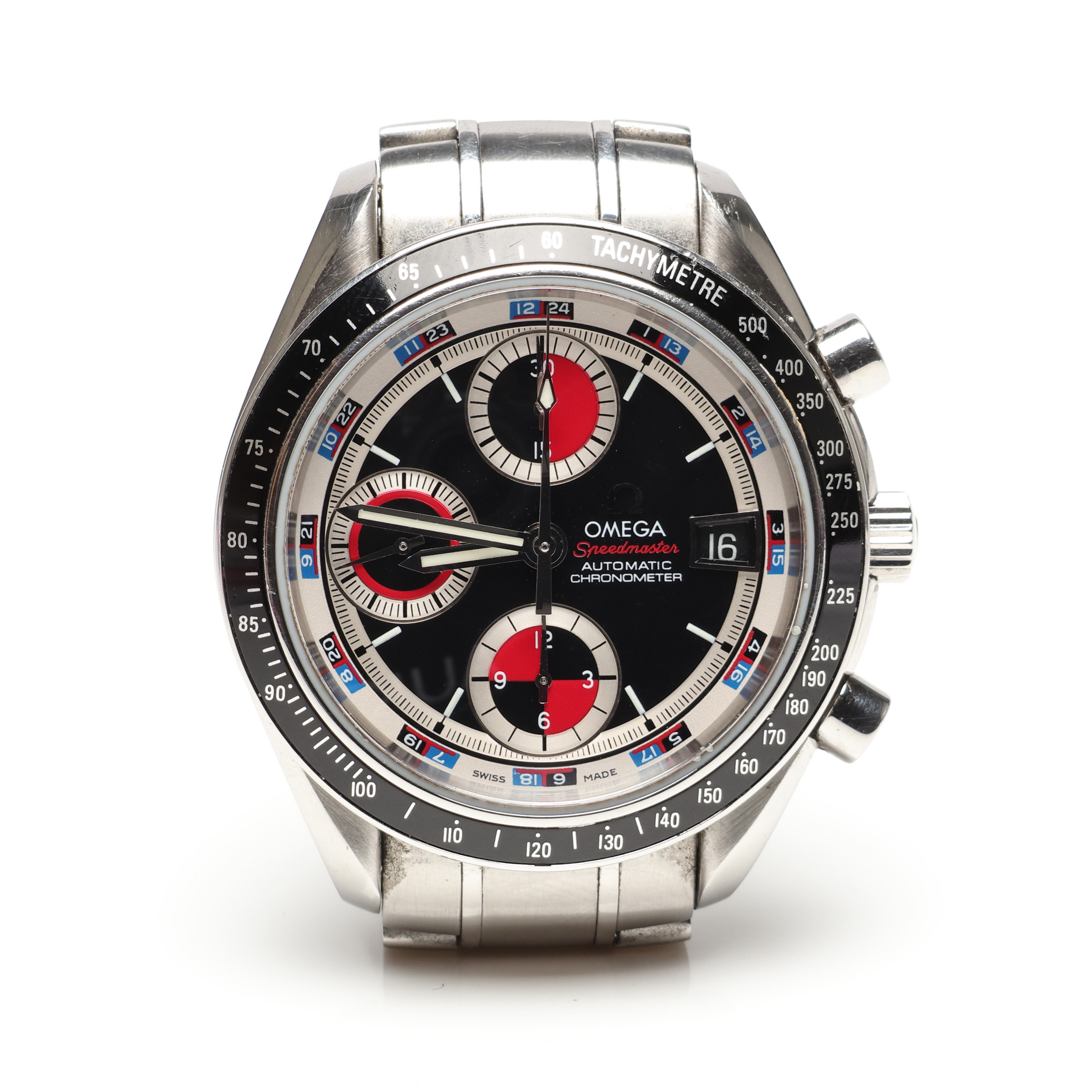 ARMBANDSUR, Speedmaster date, "Casino", automatisk, ca 39mm, Omega.