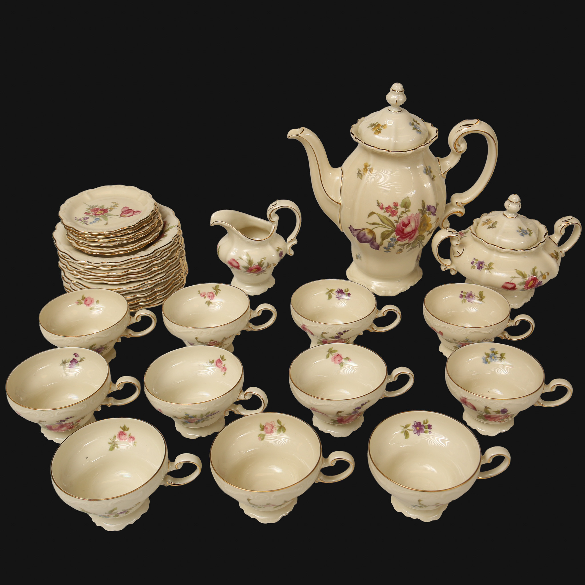 ROSENTHAL KAFFESERVIS, "Pompadour", 31 delar. 1900-talets mitt.