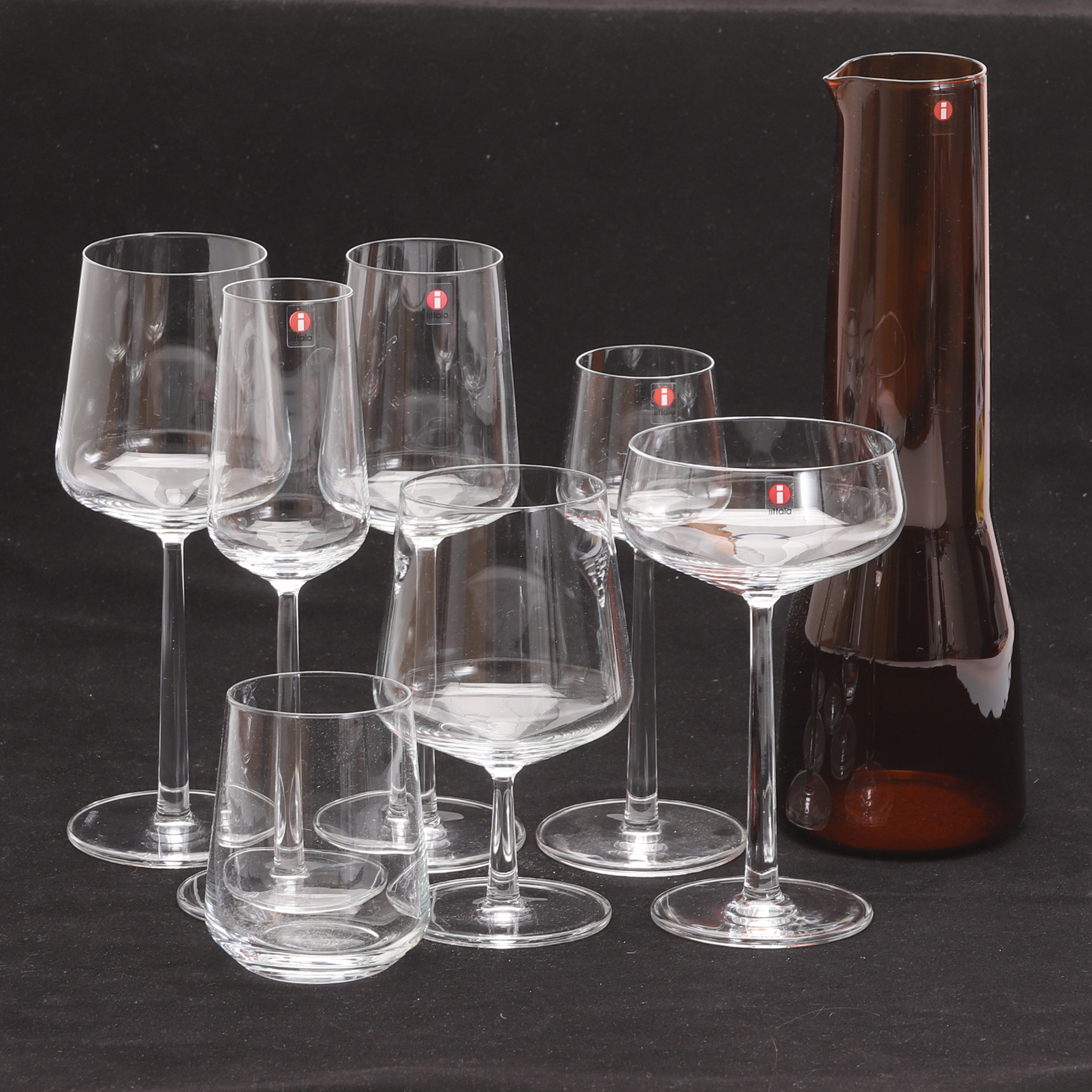 SERVISDELAR, 26 delar, glas, "Essence", Iittala.