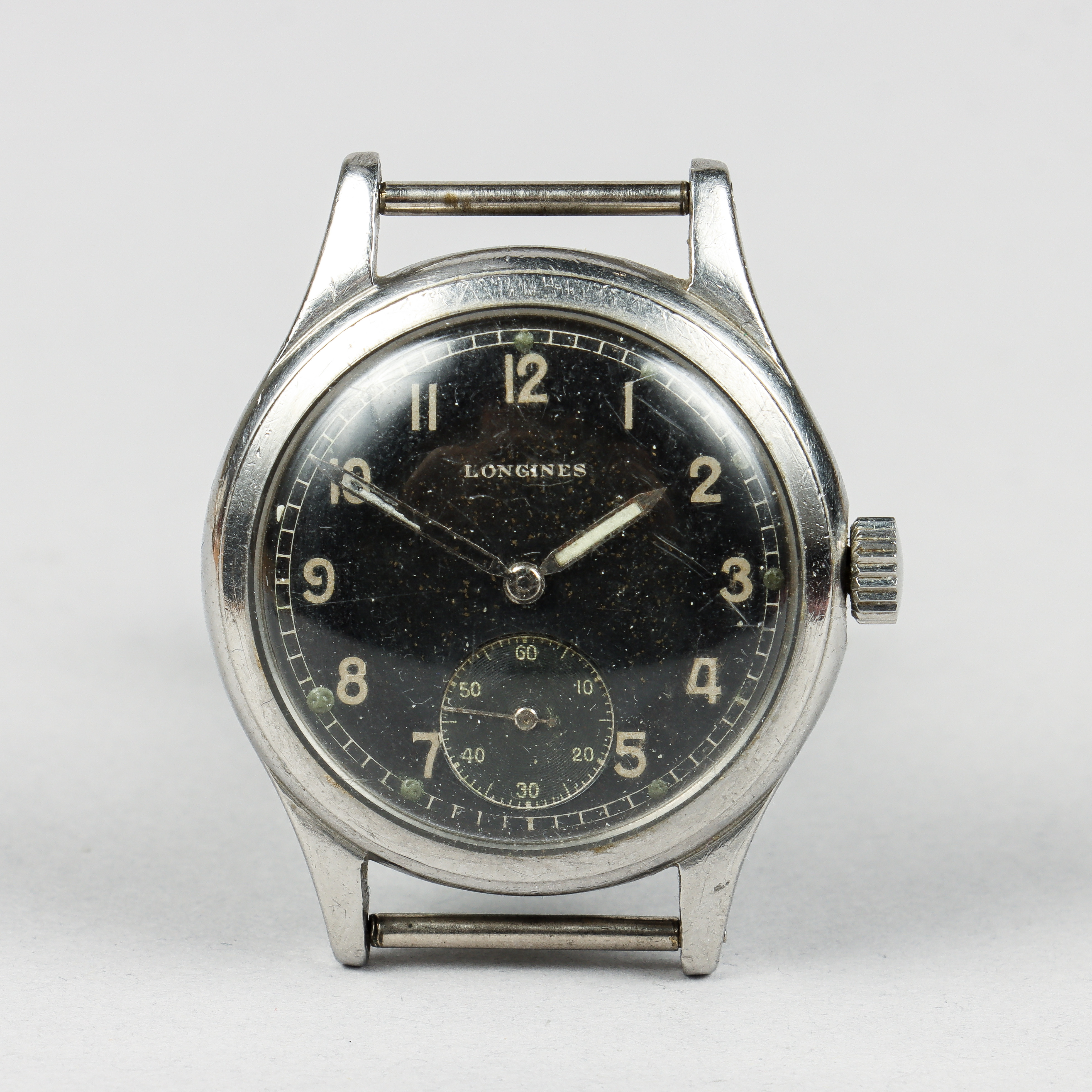 LONGINES, stål, manuell, ca 1945.