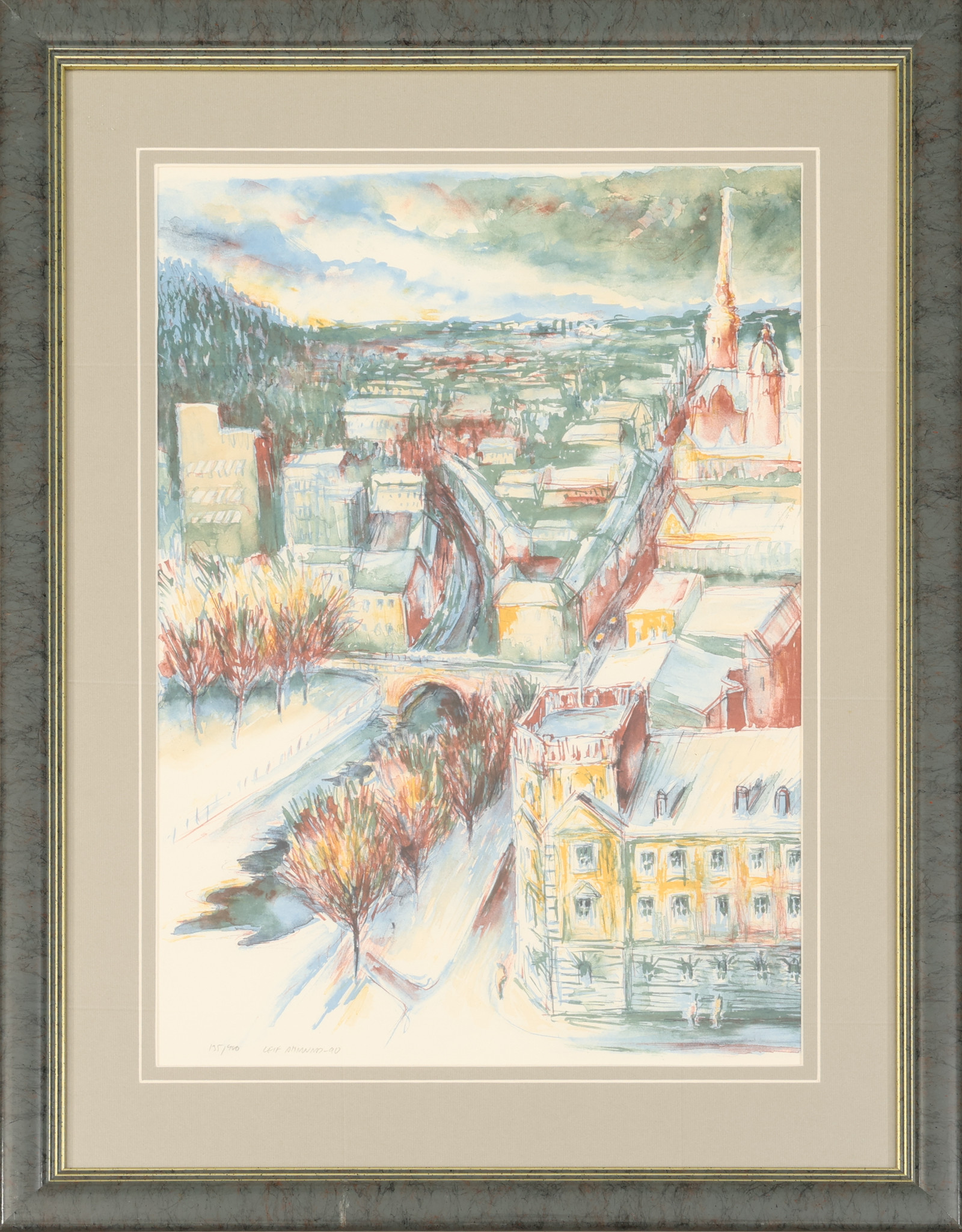 LEIF AHNLUND. Litografi, signerad samt numrerad 135/400.