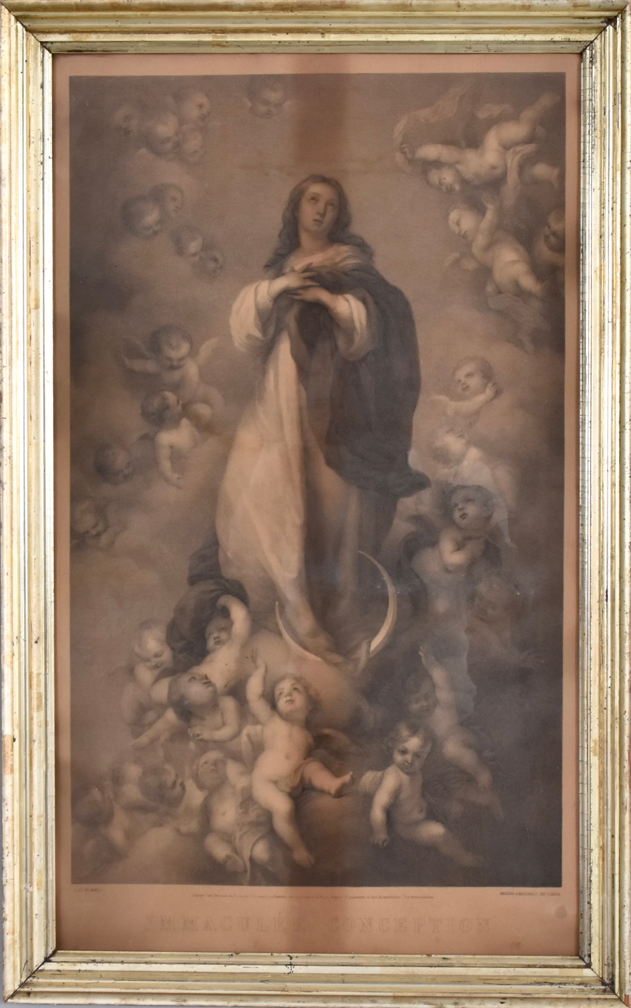 BARTOLEMEO ESTEBAN MURILLO. EFTER. kopparstick, "Immaculée Conception".