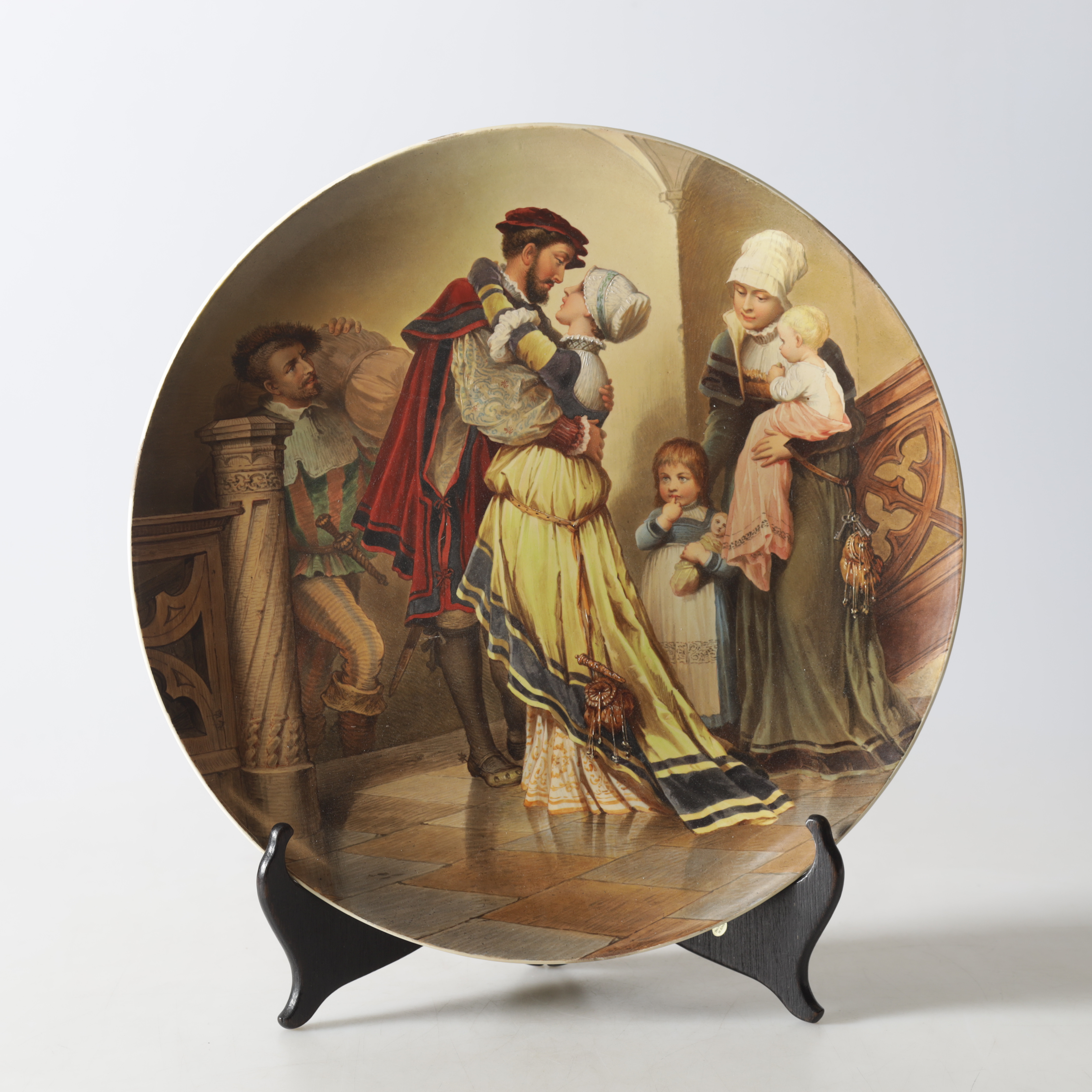 FAT, porslin, historiskt motiv, sent 1800-tal.
