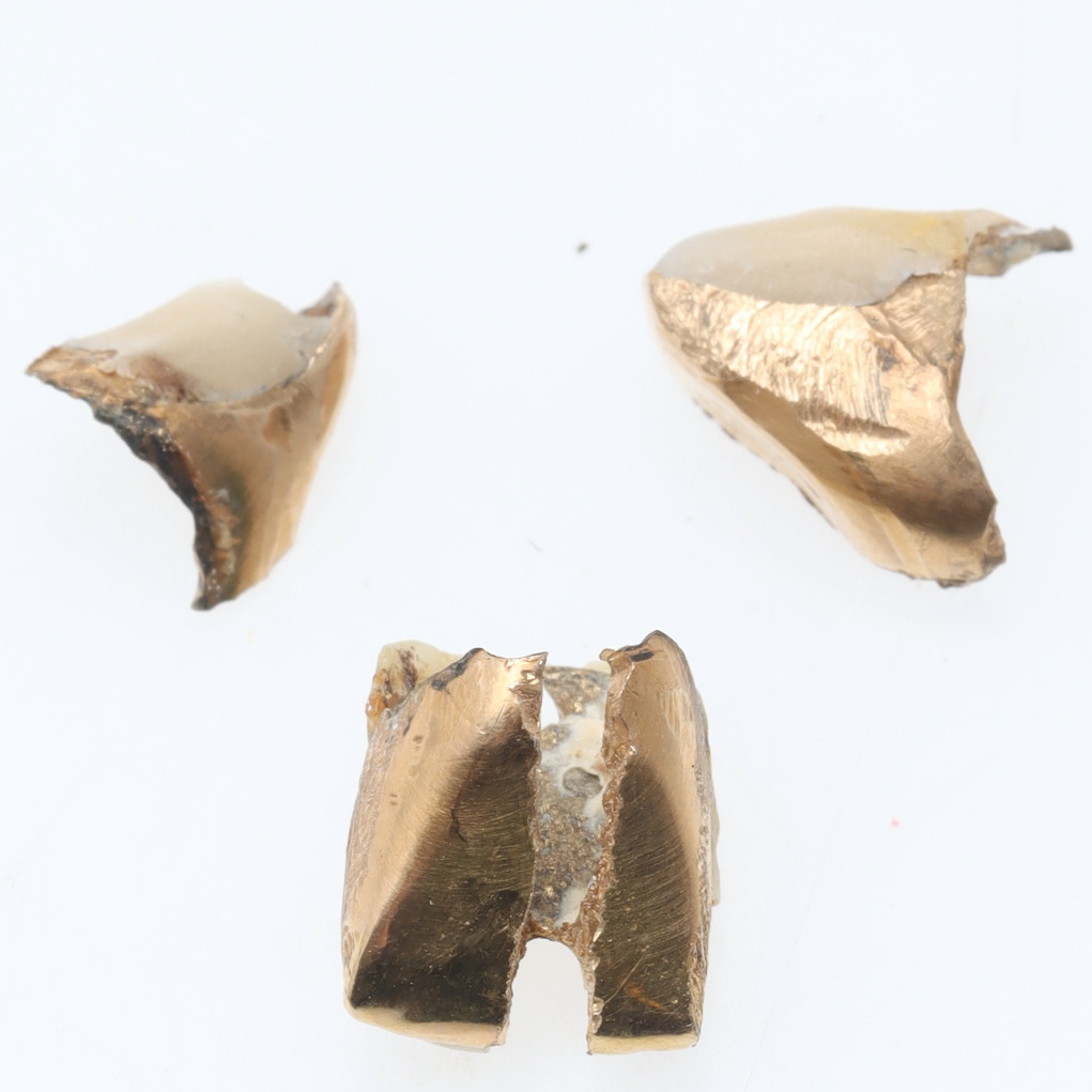 TANDGULD, ca 2,5 gram, orensat.