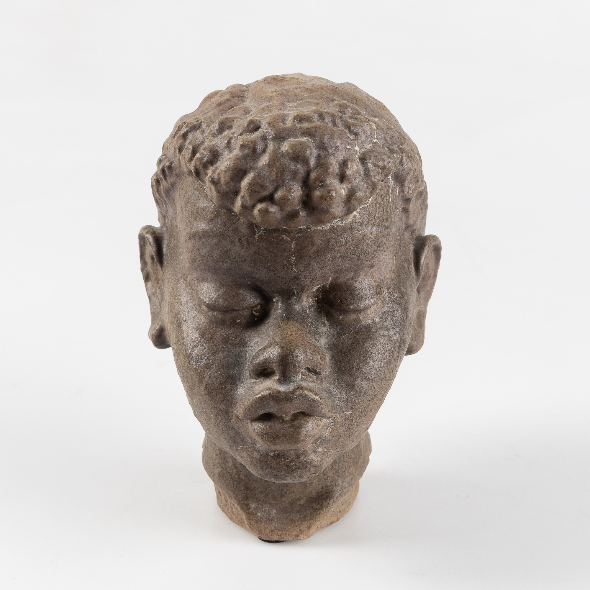 OVE RASMUSSEN (1911-1973). Skulptur, huvud, keramik / gips, 1900-tal.