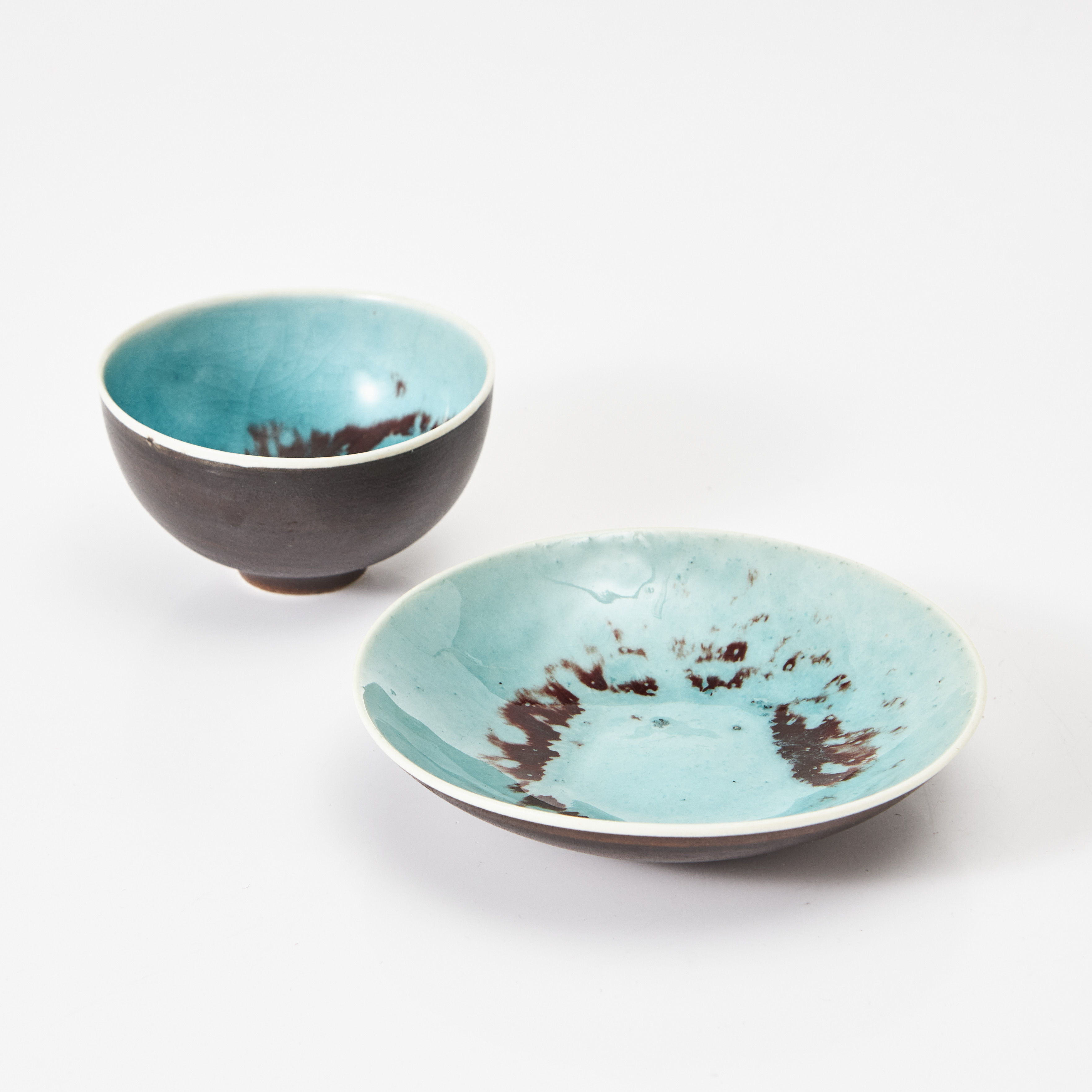 FRIEDL KJELLBERG. Kopp och fat, Arabia, Finland 1950-/60-tal, glaserat stengods.