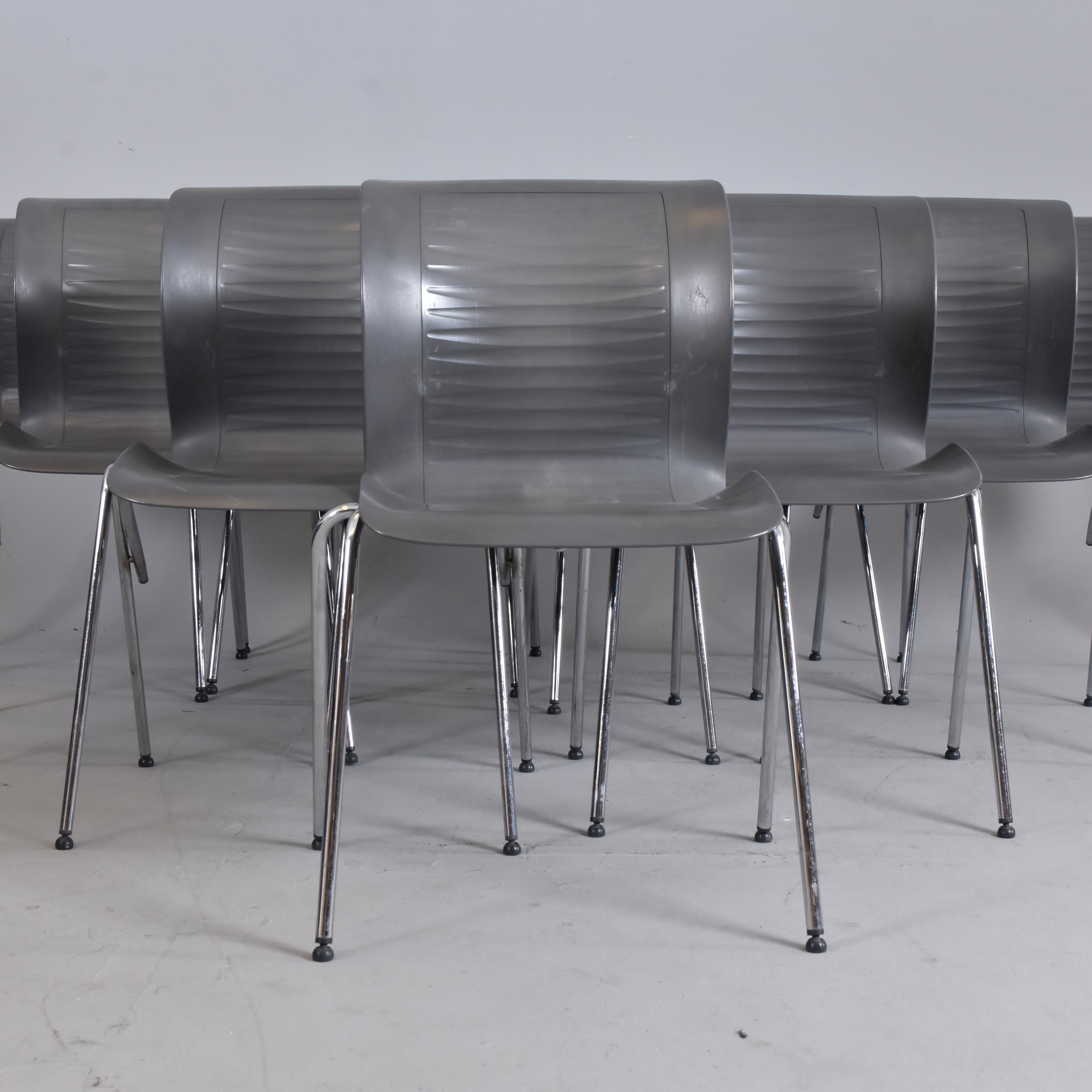 ALFRED HOMANN. Stolar, 11 st, "Ensemble", plast och metall, Fritz Hansen, Danmark, 2000-tal.