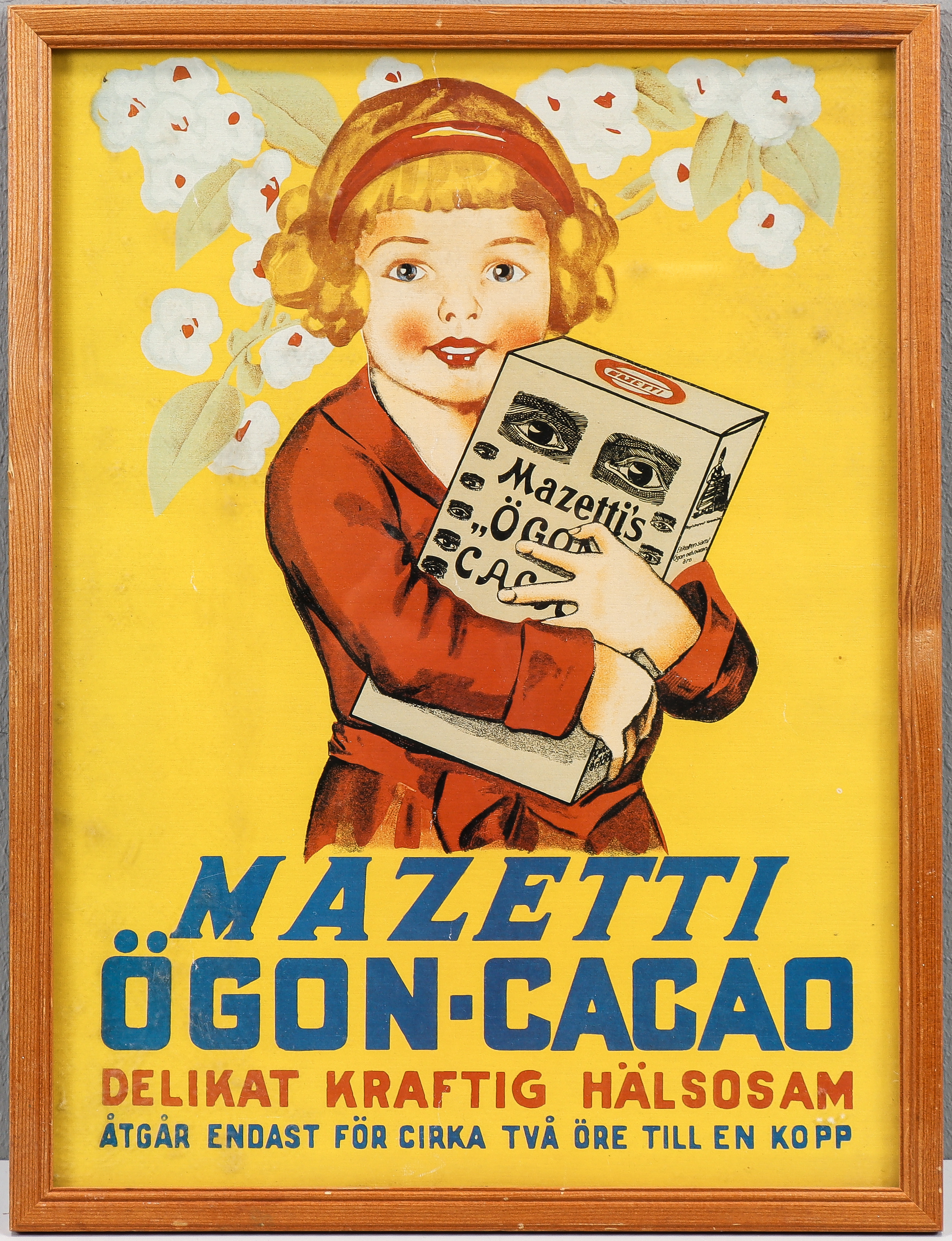 REKLAMTAVLA Mazetti Ögon Cacao.