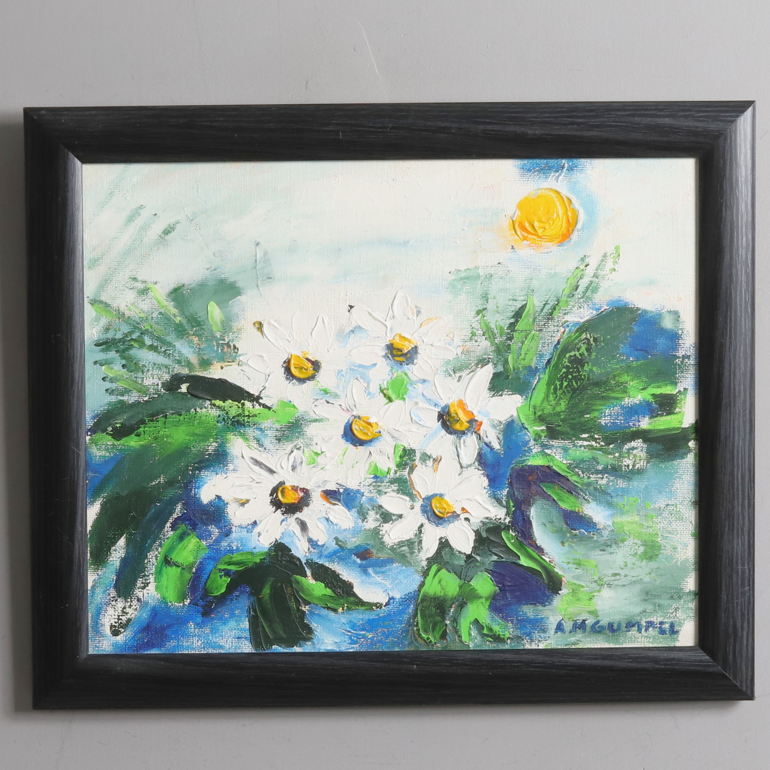 OIDENTIFIERAD KONSTNÄR. Olja på duk, "Blomsterstilleben", signerad.