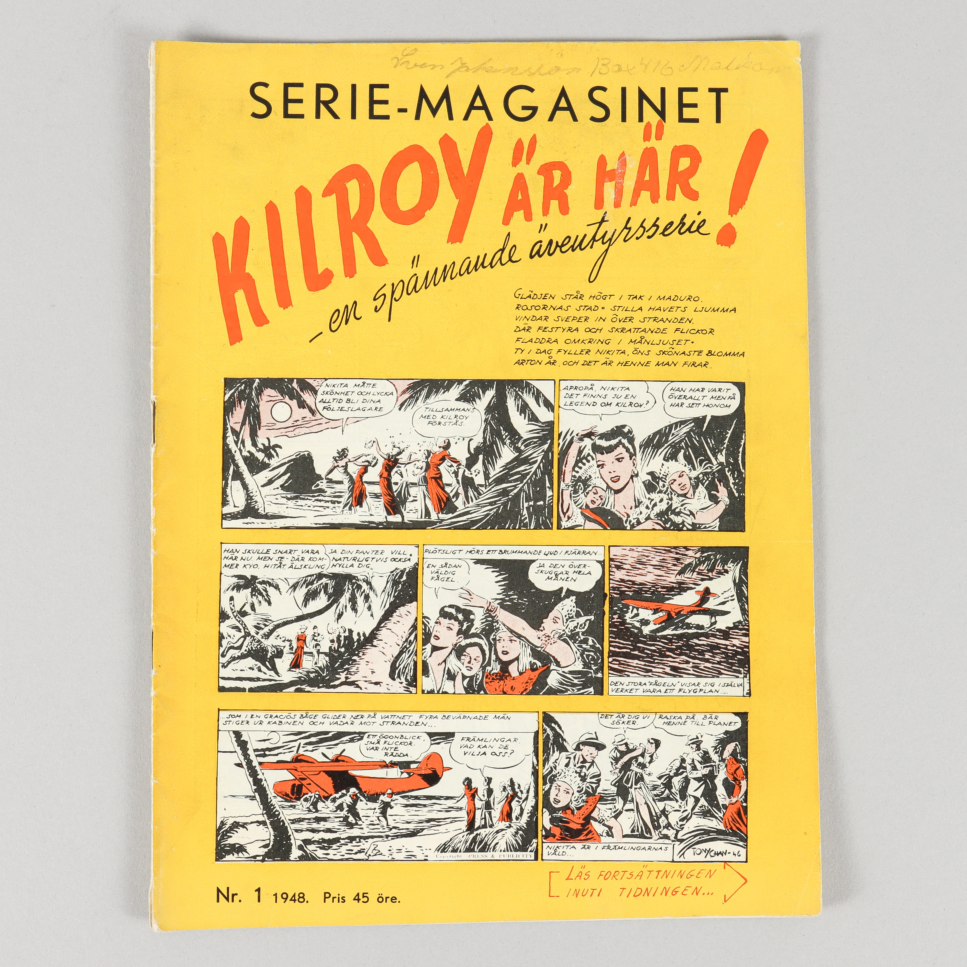 SERIEMAGASINET nr. 1, 1948, första numret.