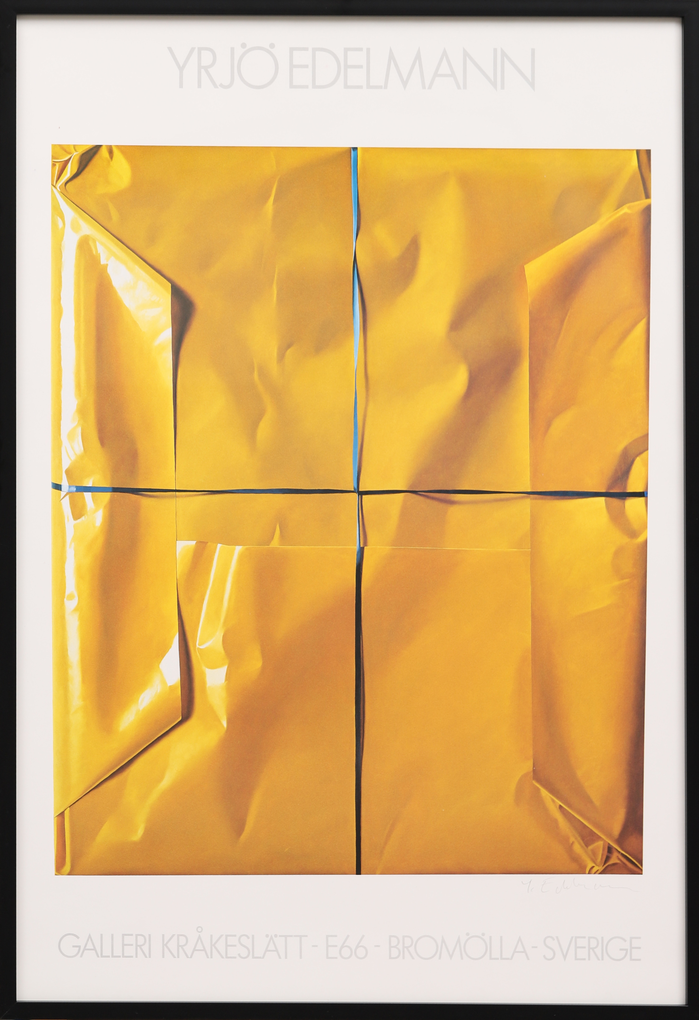 YRJÖ EDELMANN. UTSTÄLLNINGSAFFISCH, Galleri Kråkeslätt, signerad.
