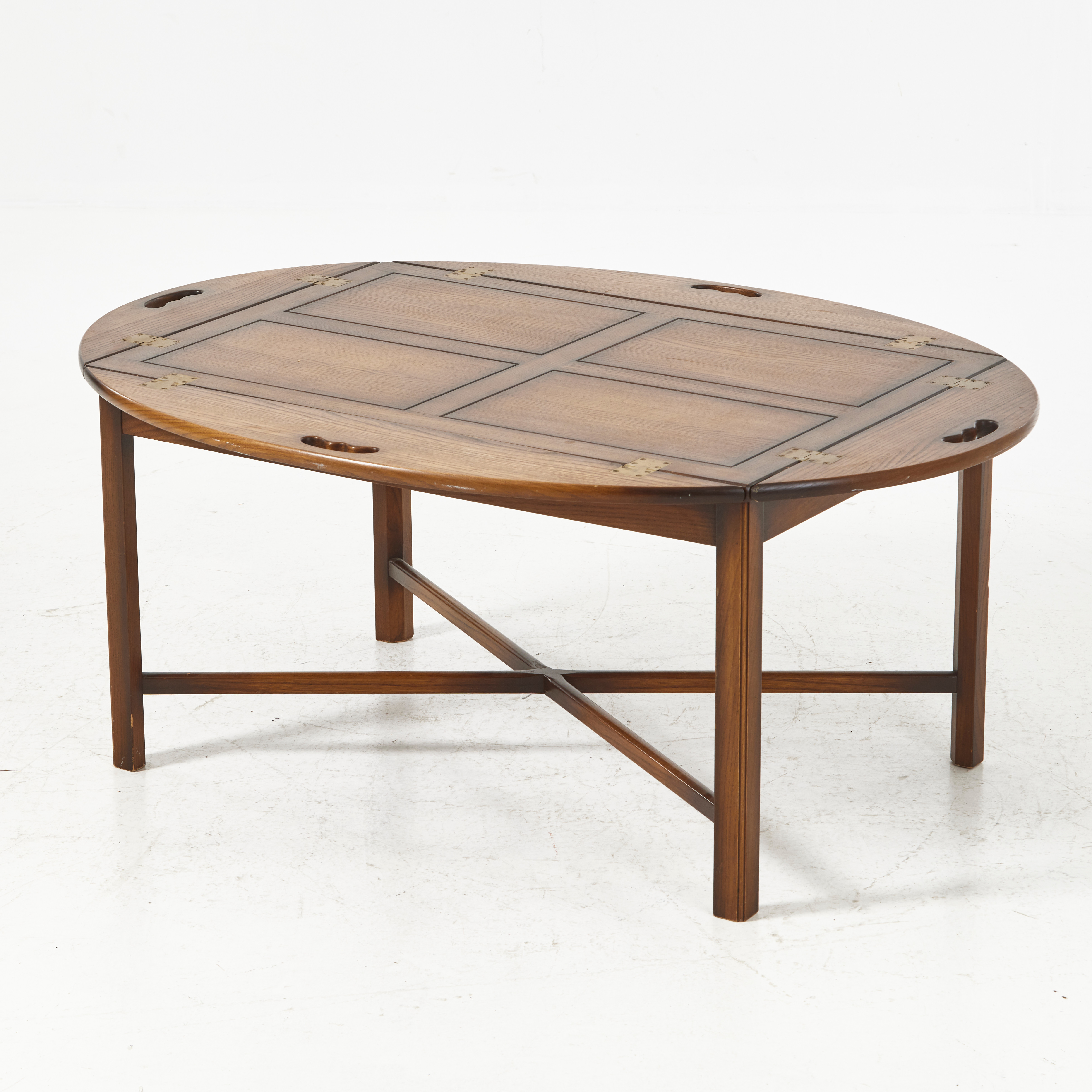 SOFFBORD, sk butlers tray, mahogny, beslag av mässing.