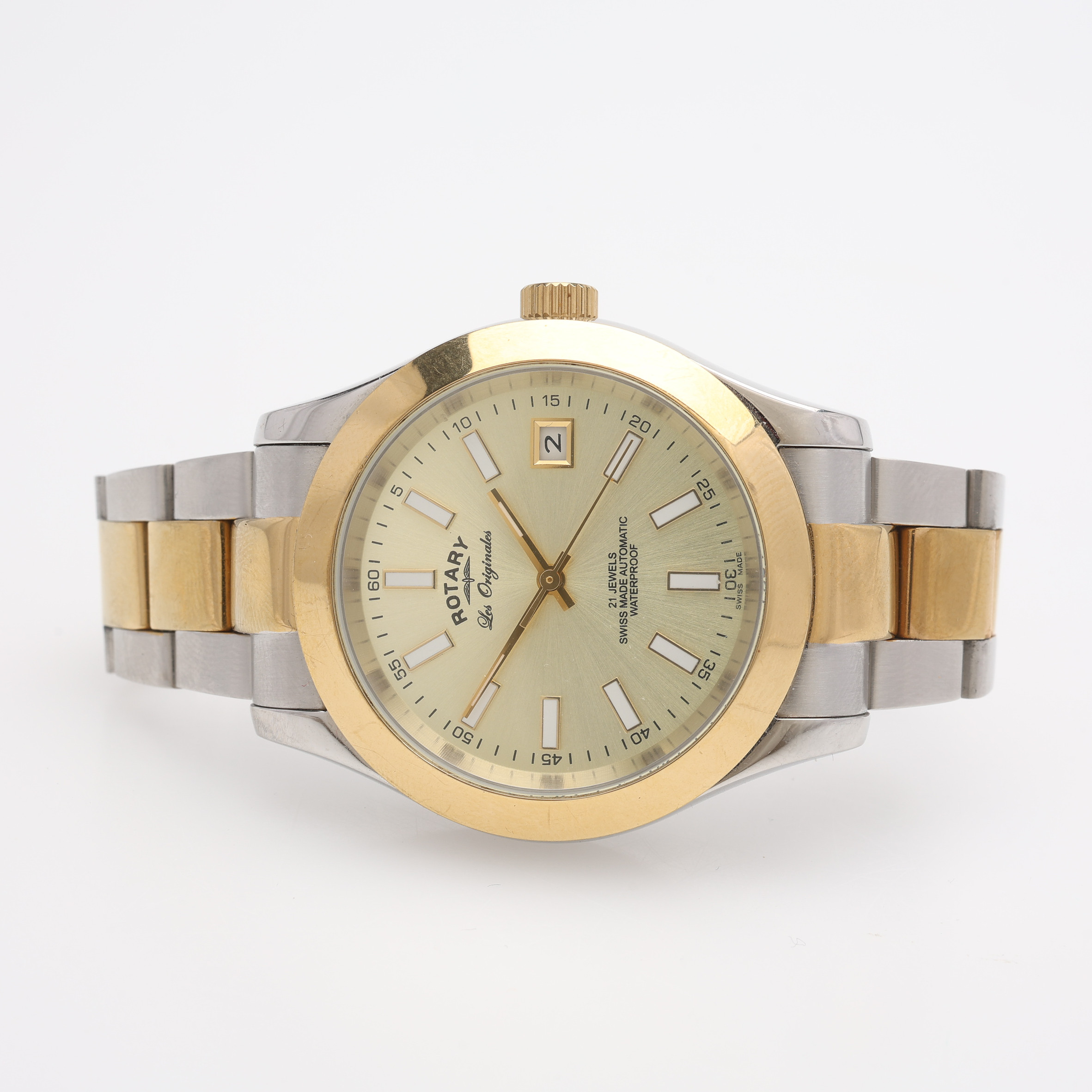 ARMBANDSUR, STÅL, "LES ORIGINALES", ROTARY, AUTOMATISKT UPPDRAG.