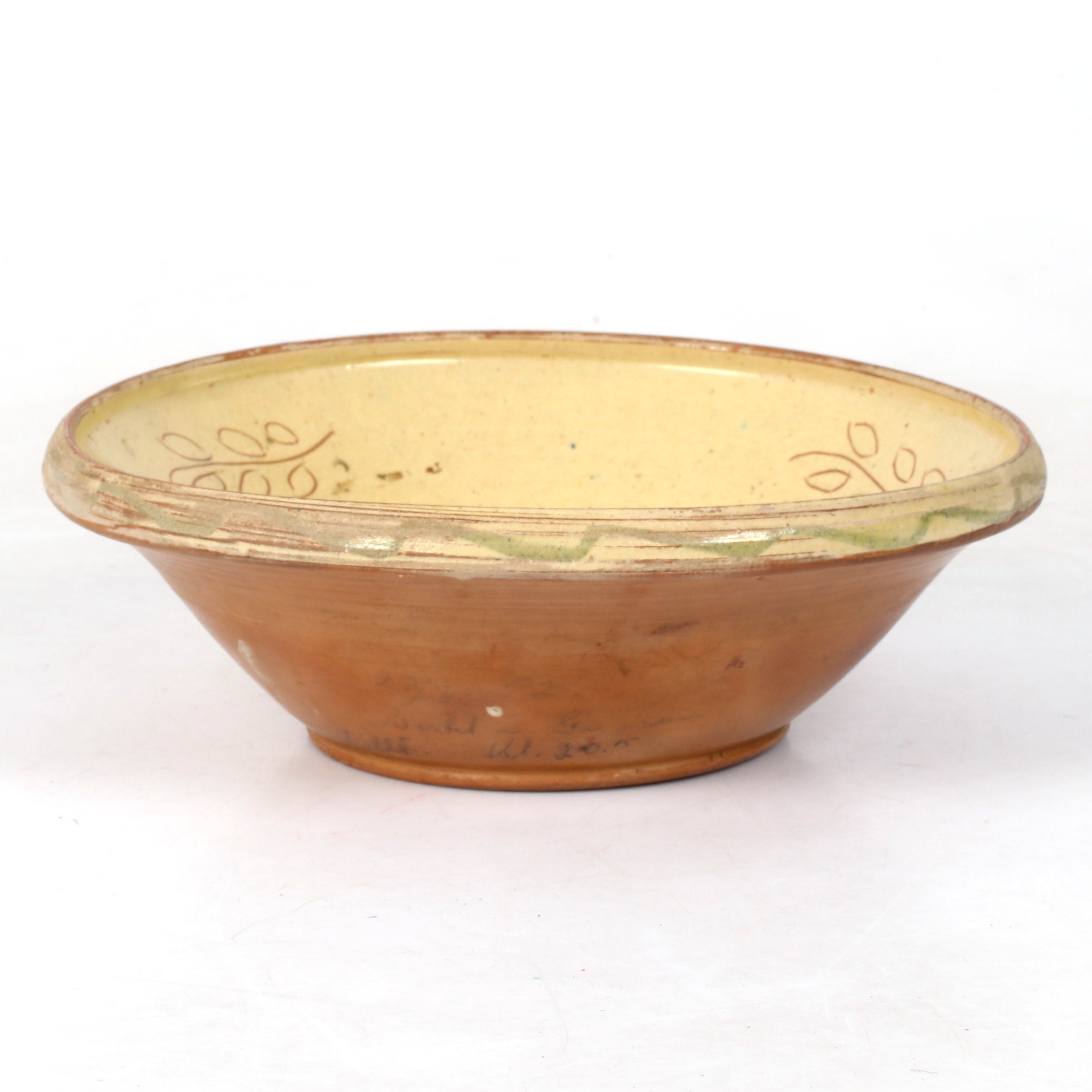 SKÅL, allmoge, lergods, 1800-tal.