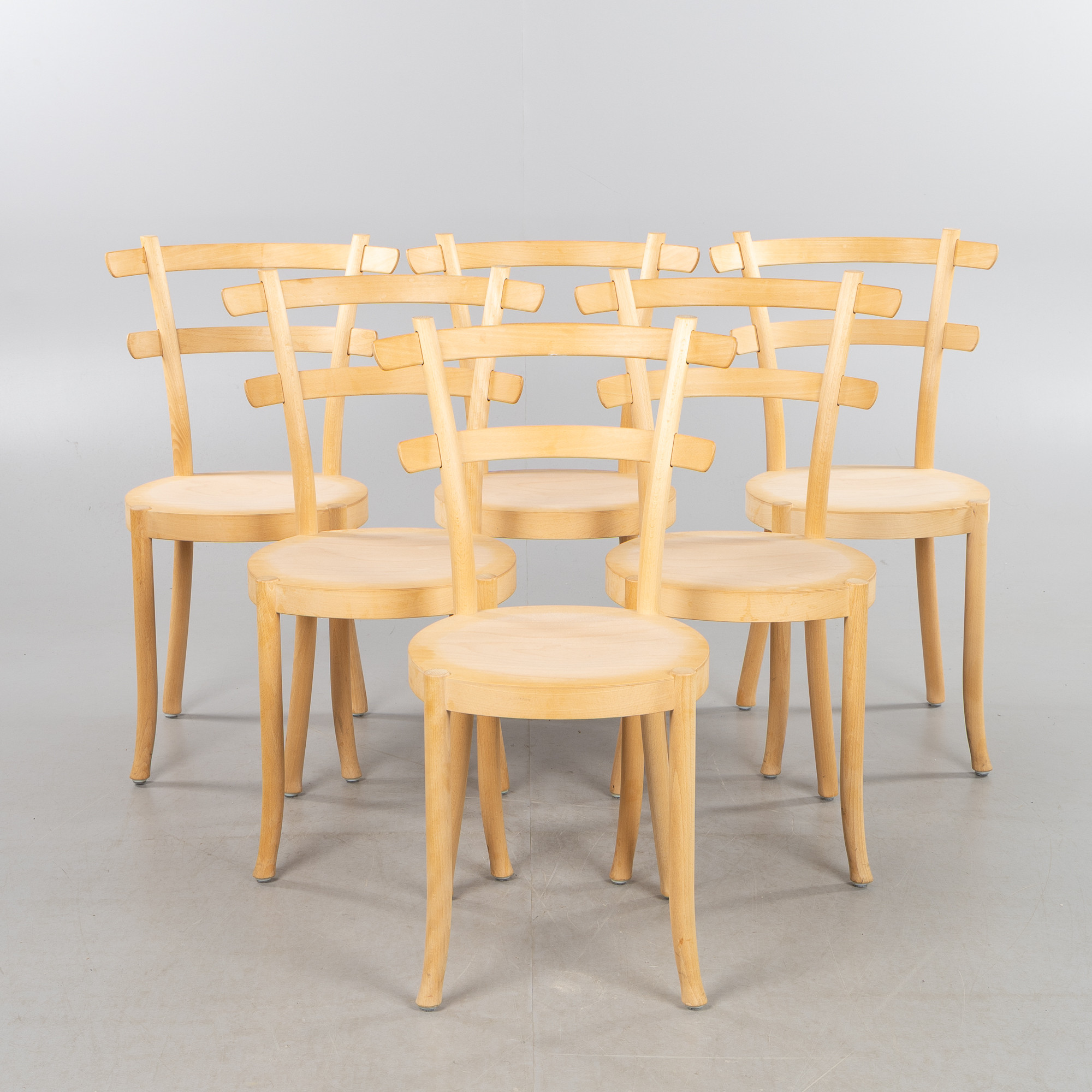 ÅKE AXELSSON. Stolar, 6 stycken, "Wood", bok, Gärsnäs, 2014.