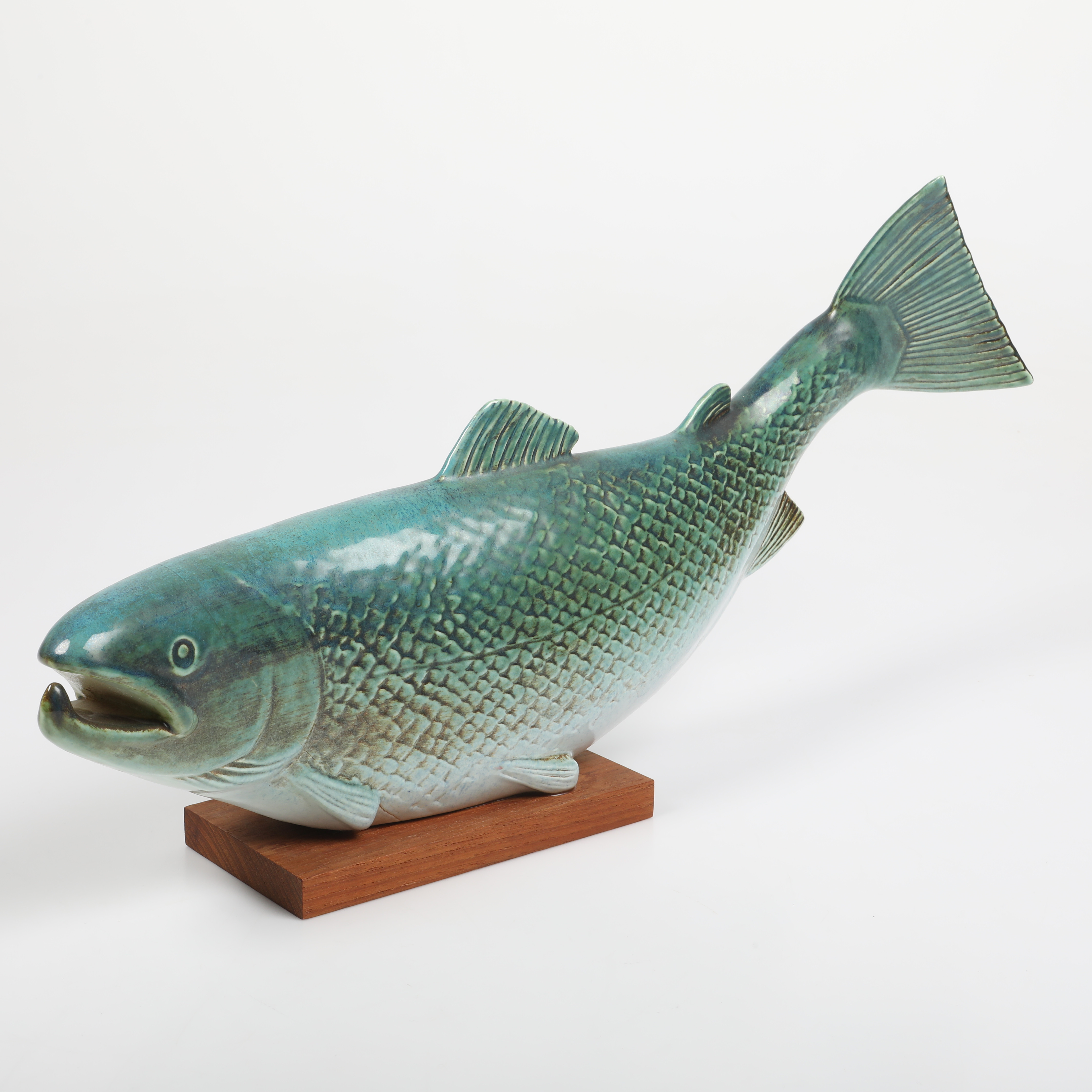 SVEN WEJSFELT. Figurin, "Stim 9", glaserat stengods på träsockel, Gustavsberg.