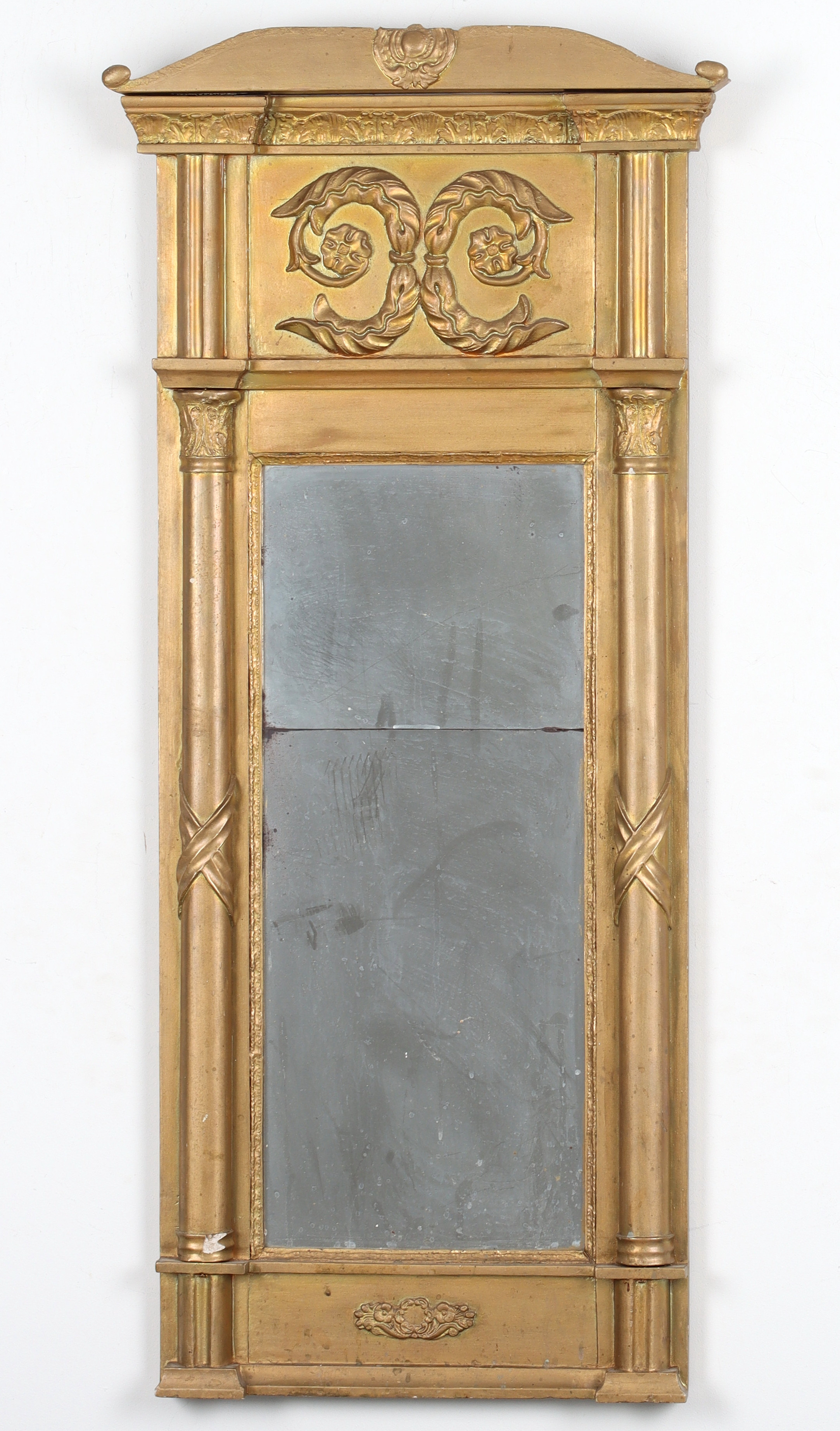 SPEGEL, bronserad, Empire, 1800-tal.