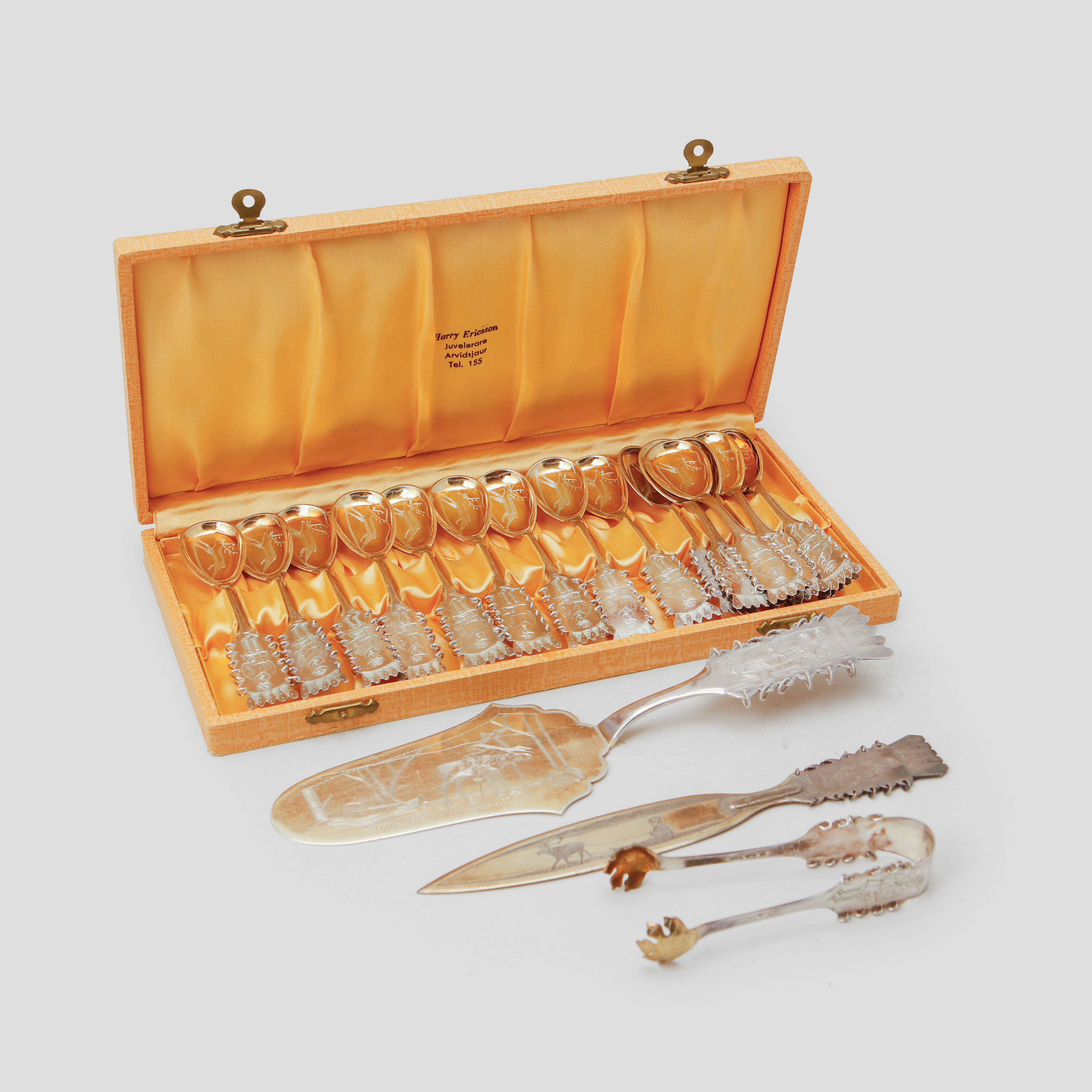 SKRAMMELBESTICK, 19 delar, silver, vikt ca 290 gram.