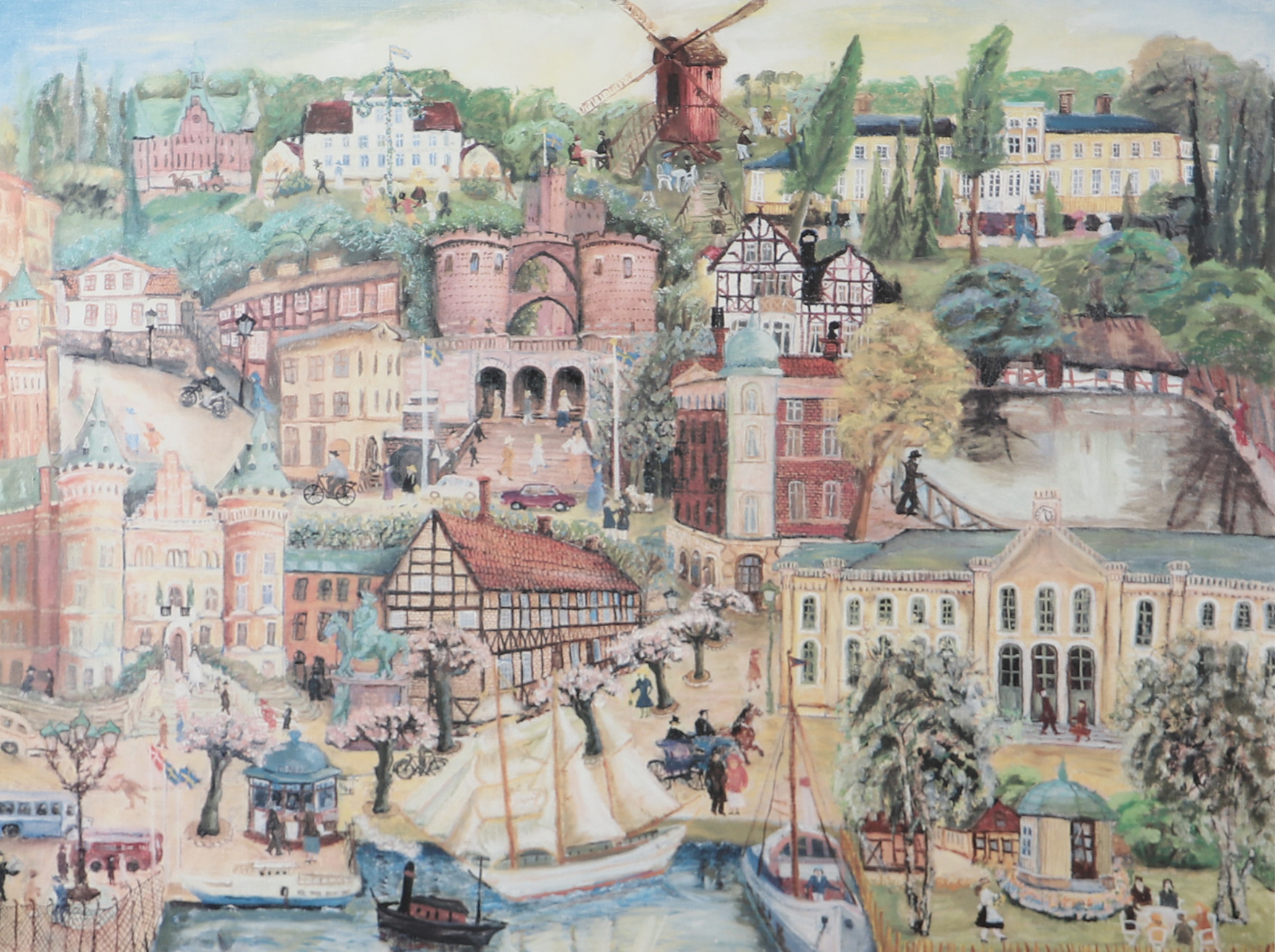 ALMA HANSSON. Helsingborgsmotiv, grafiskt blad.
