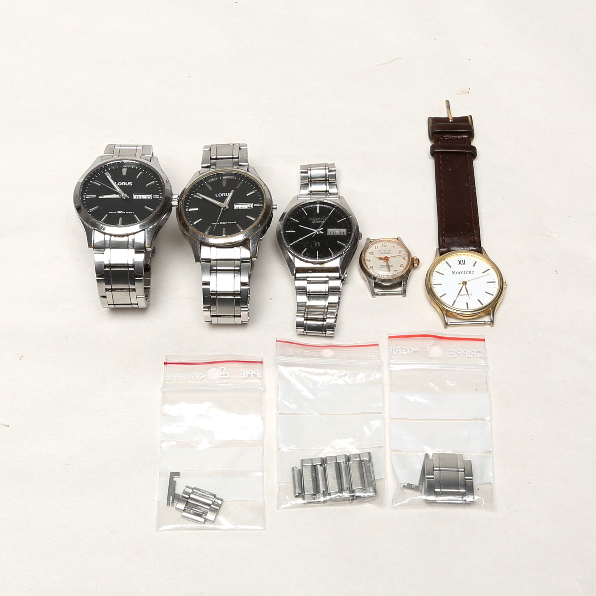 ARMBANDSUR 5 st, Lorus 2 st, Orient, Moretime och Bison.