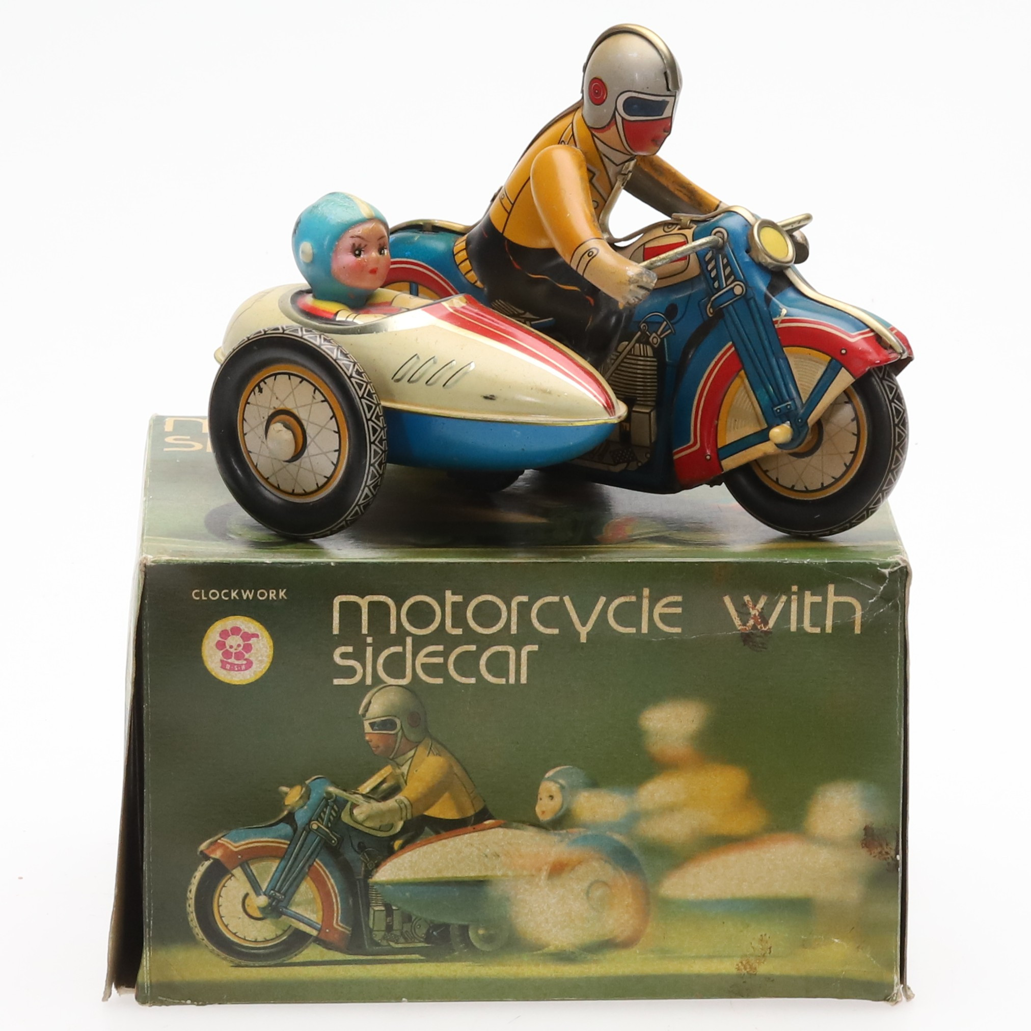 SIDVAGNSMOTORCYKEL, litograferad plåt, MS 709, uppdragbar.