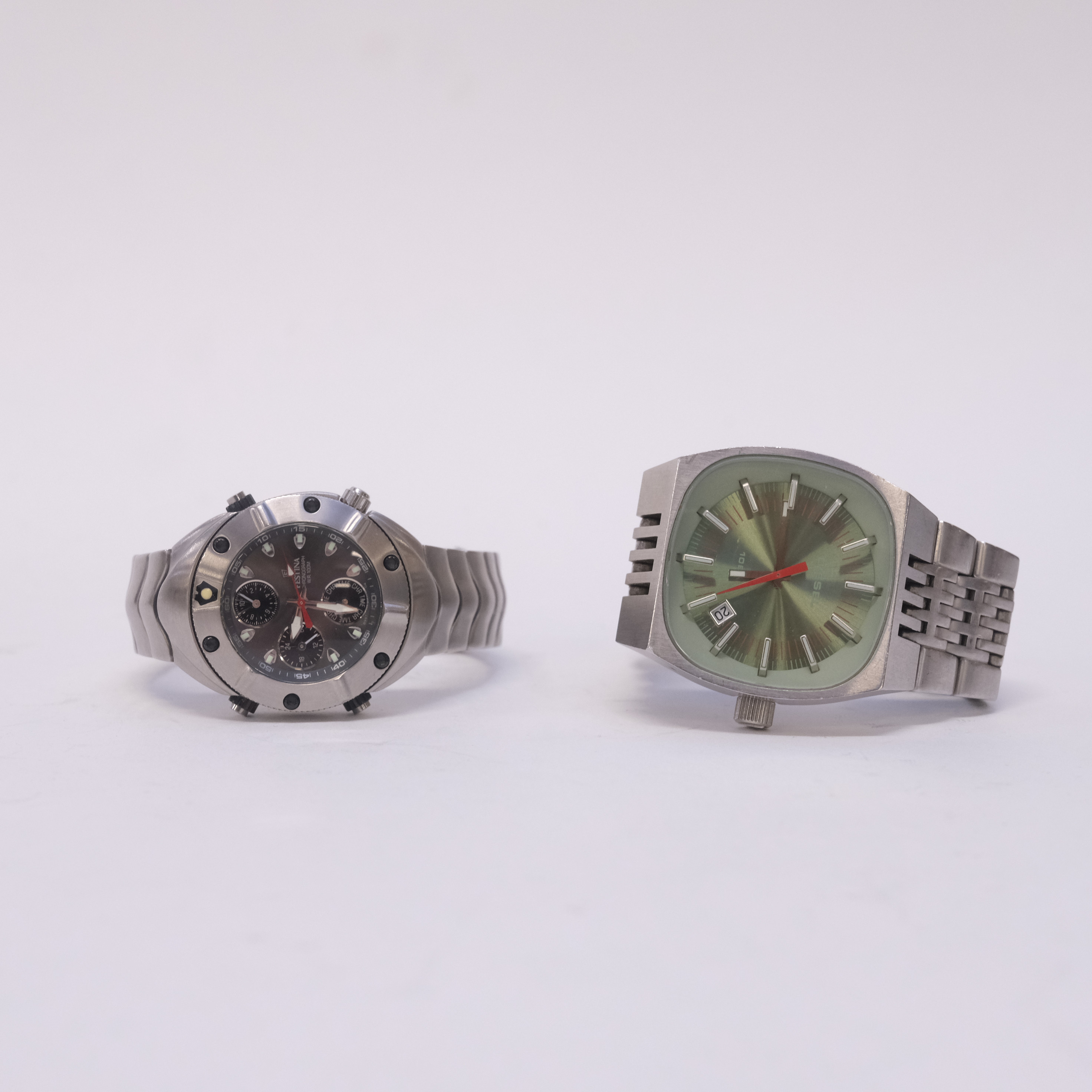 TVÅ ARMBANDSUR, DIESEL OCH FESTINA.