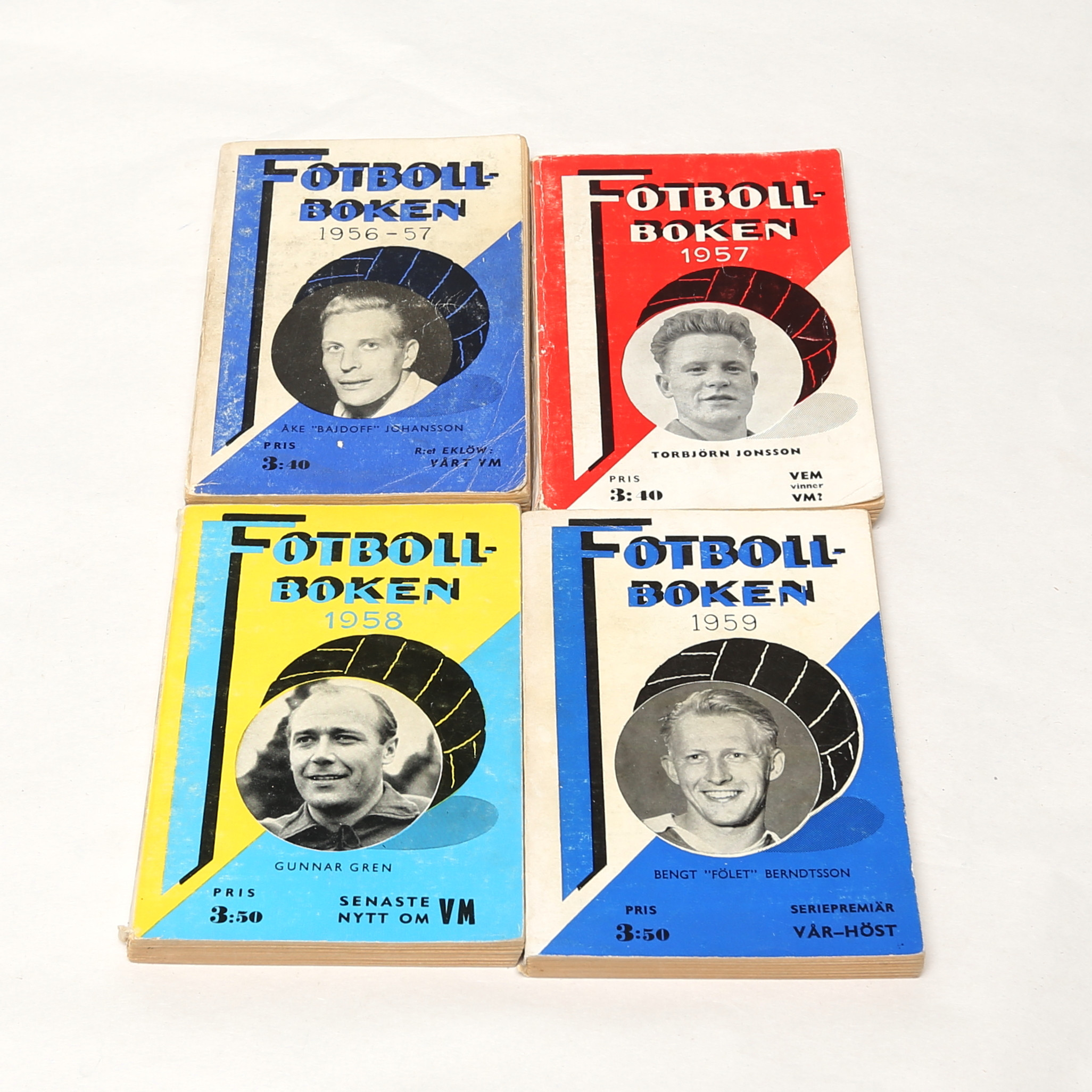 FOTBOLLSBOKEN 4 delar, 1956-1959.