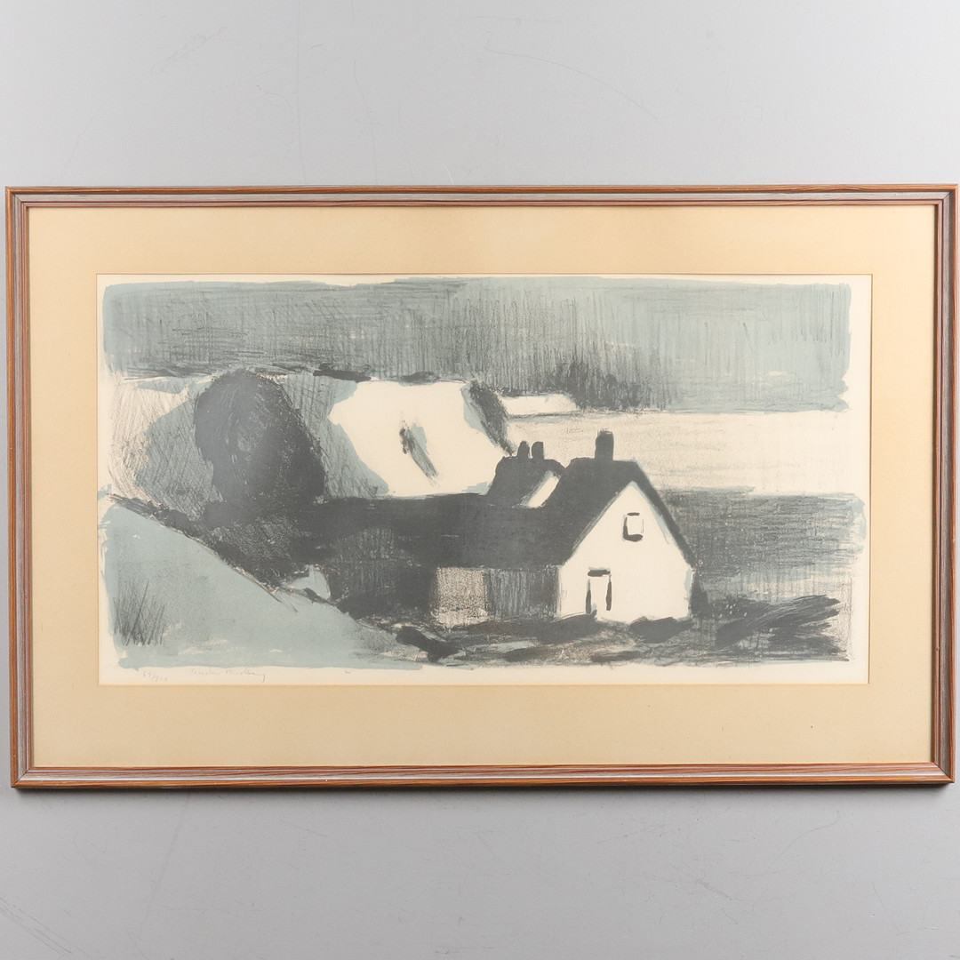 GUSTAV RUDBERG. Färglitografi, numrerad 69/310 och signerad.