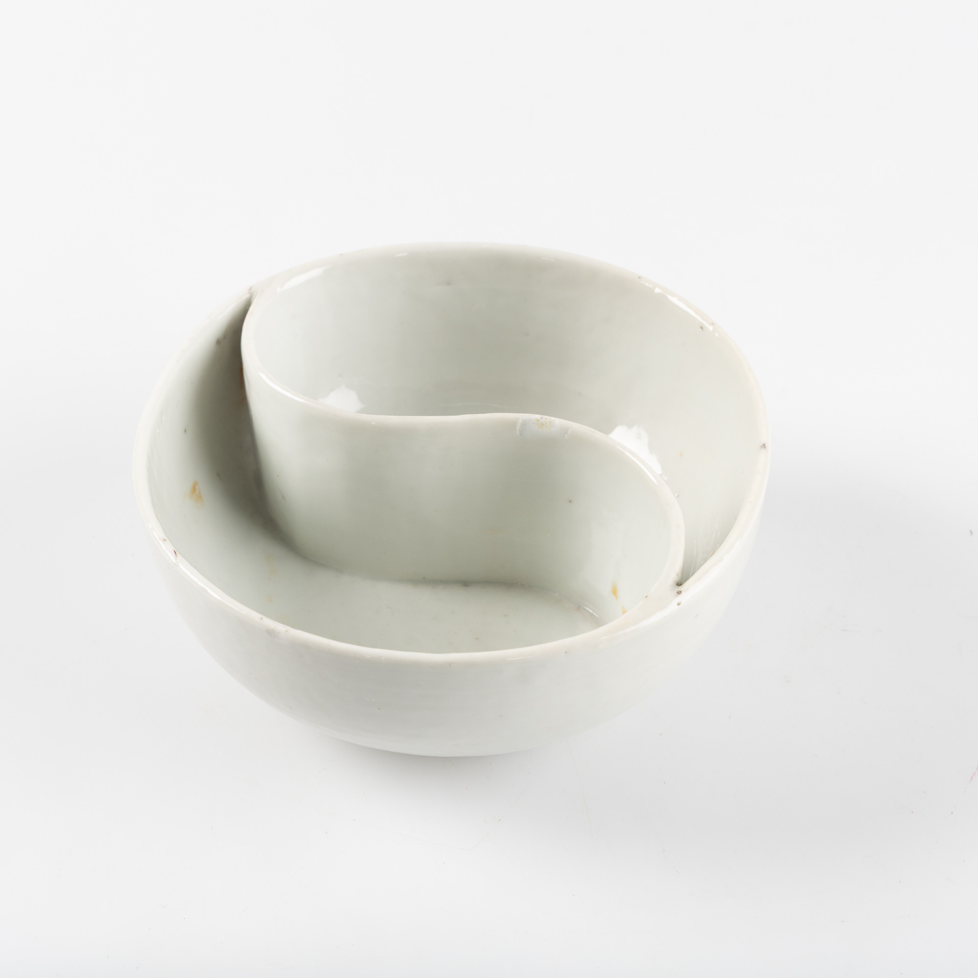 SKÅL, 2-delad, Kina, blanc den chine, porslin, 1800-tal.