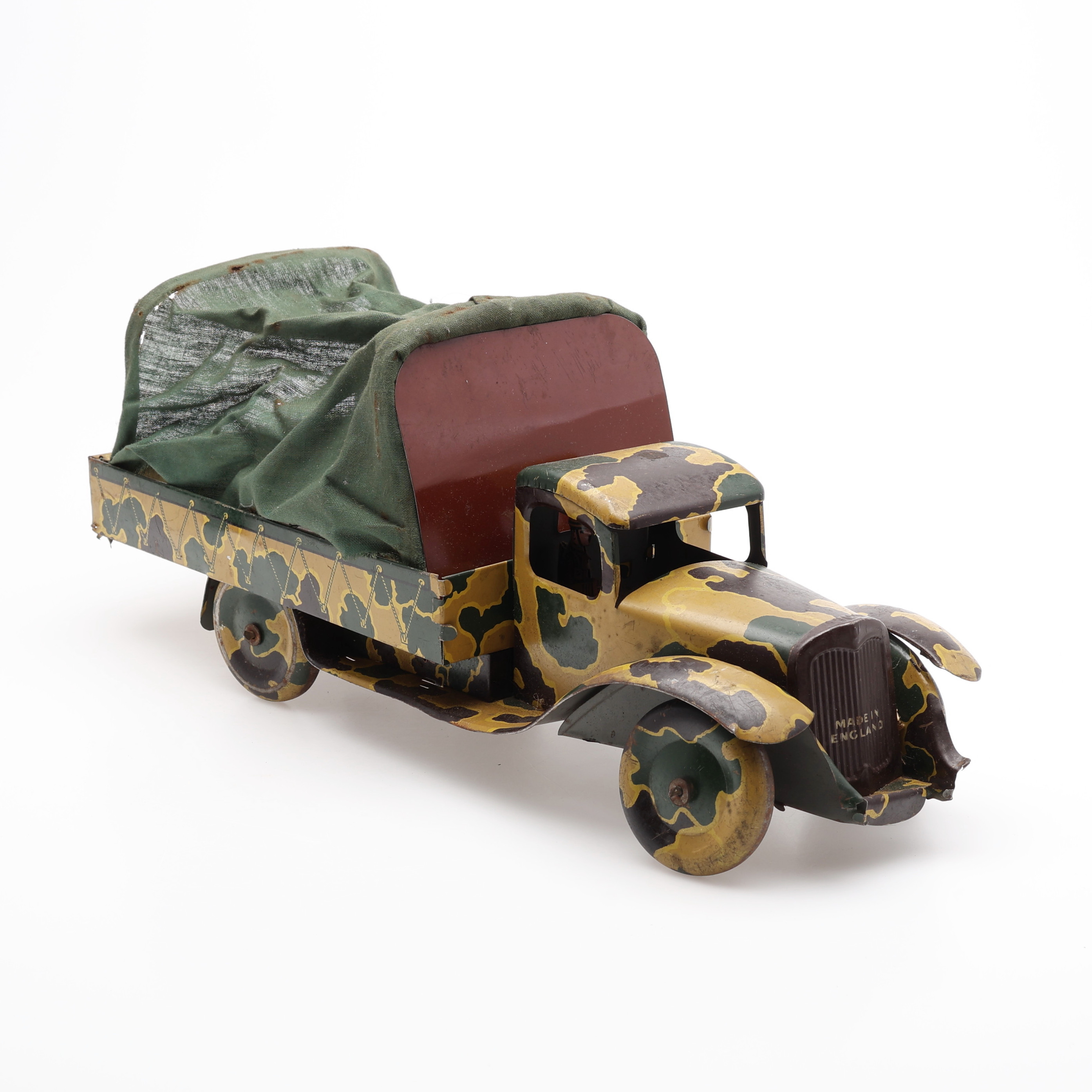 LEKSAKSLASTBIL, PLÅT, PERSONTRANSPORT, MODELL 139, WELLS BRIMTOY, ENGLAND, 1900-TALETS FÖRSTA HÄLFT.