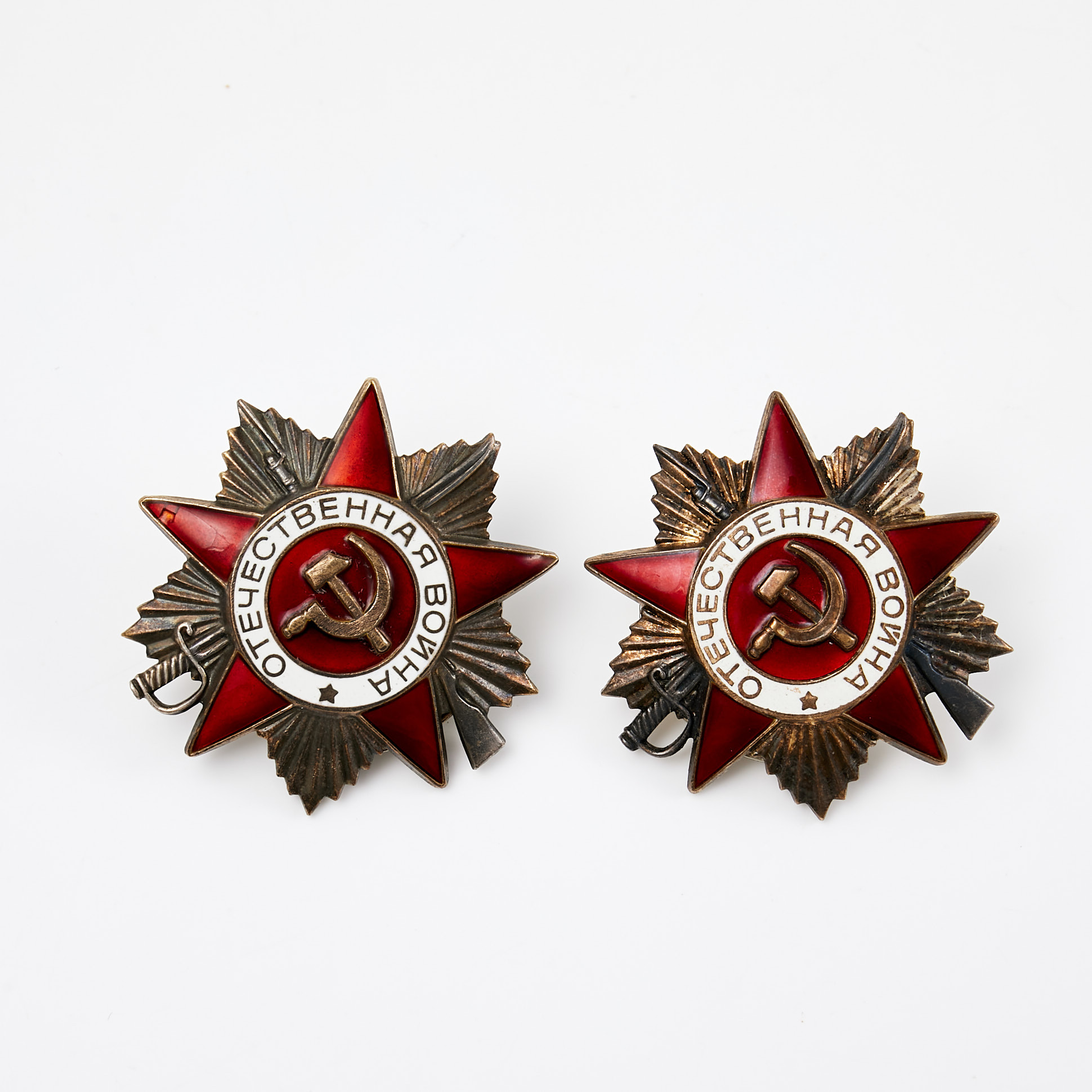 ORDER OF THE PATRIOTIC WAR. 2 st, Sovjetunionen, silverpläterad gulmetall samt emalj.