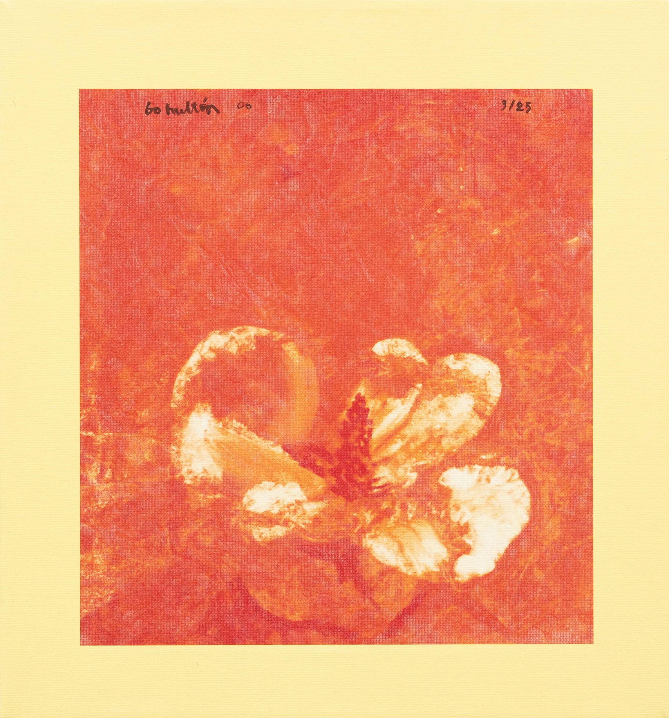 BO HULTÉN. Blomma, konsttryck duk nr 3/25, signerad och daterad -06.