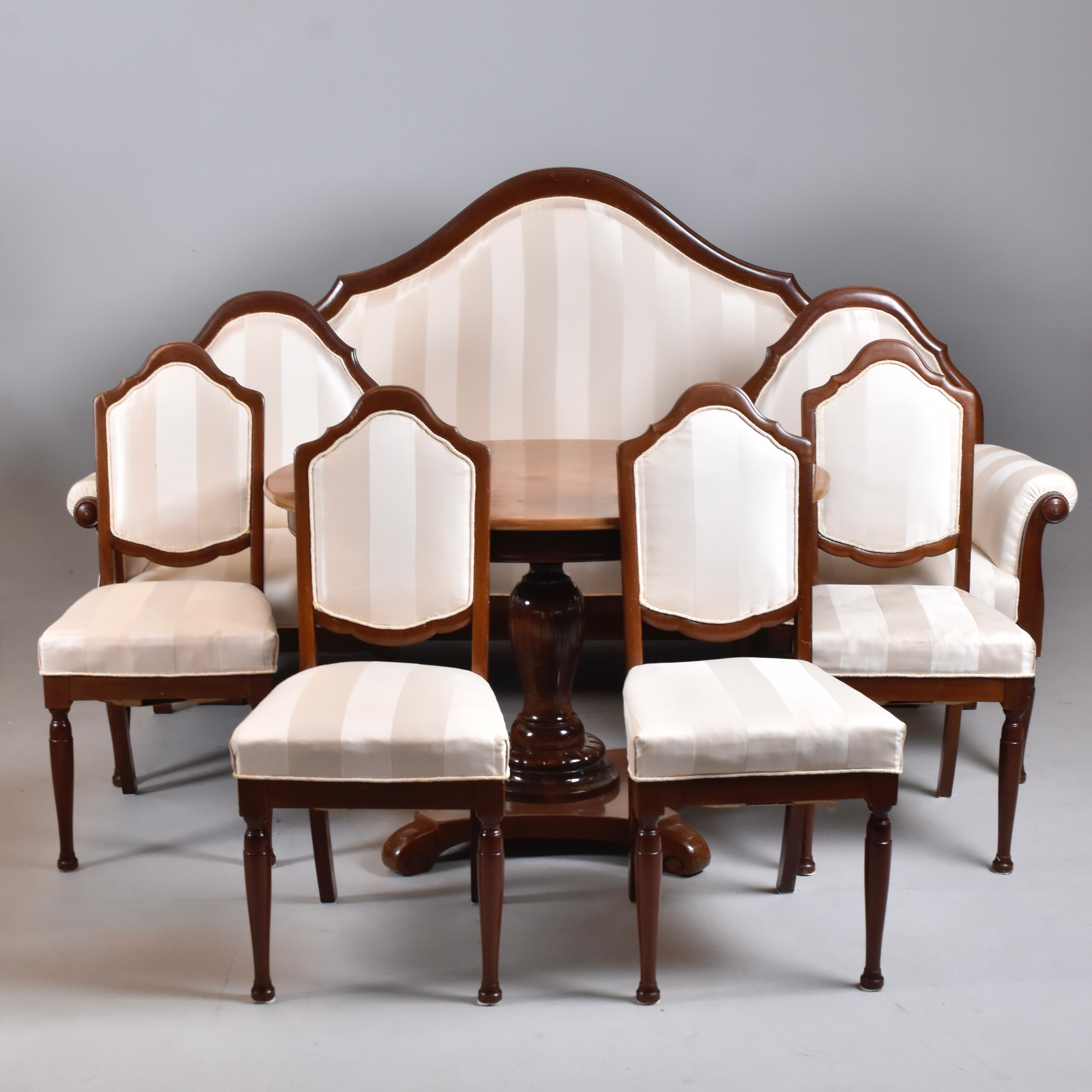 SOFFGRUPP, 8 delar,mahogny, Danmark, 1920-20-tal.