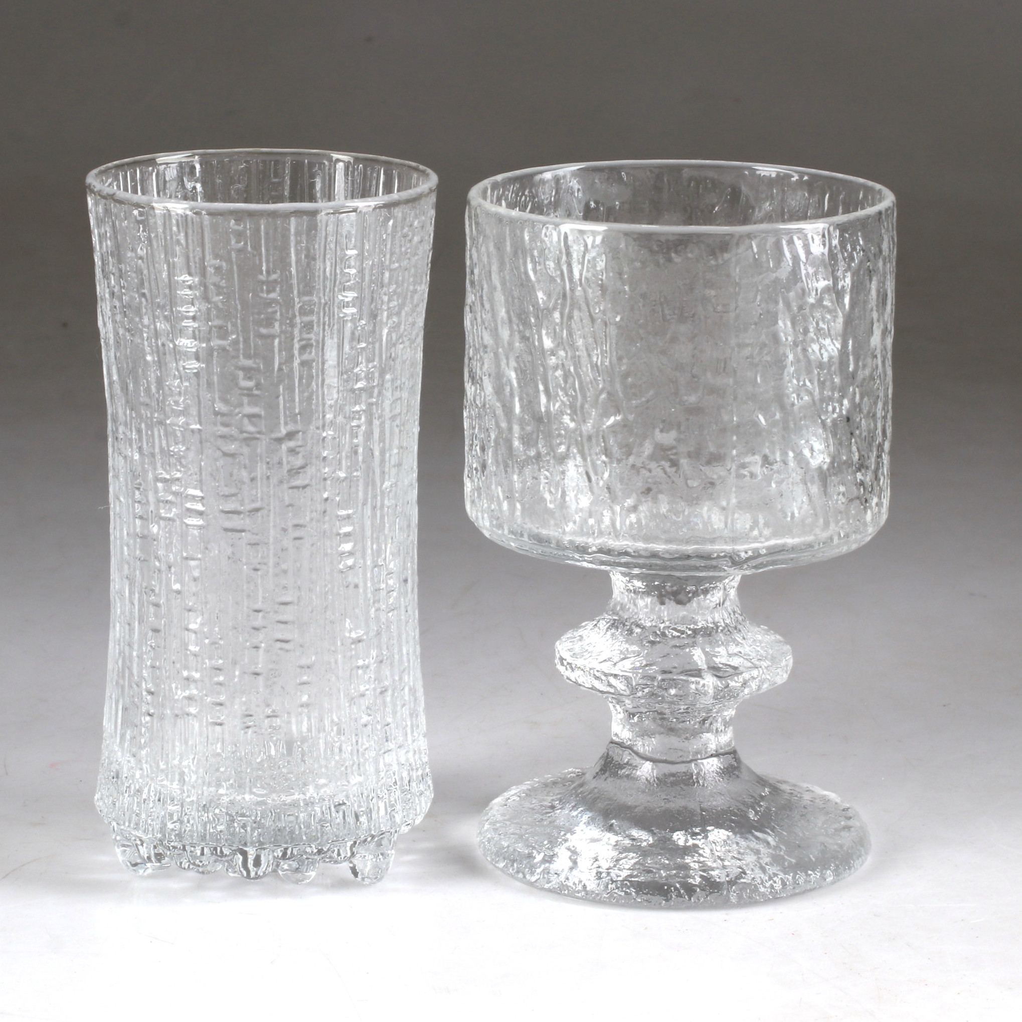 TAPIO WIRKKALA. Glasservis, 11 delar, "Ultima Thule", Iittala, Finland.