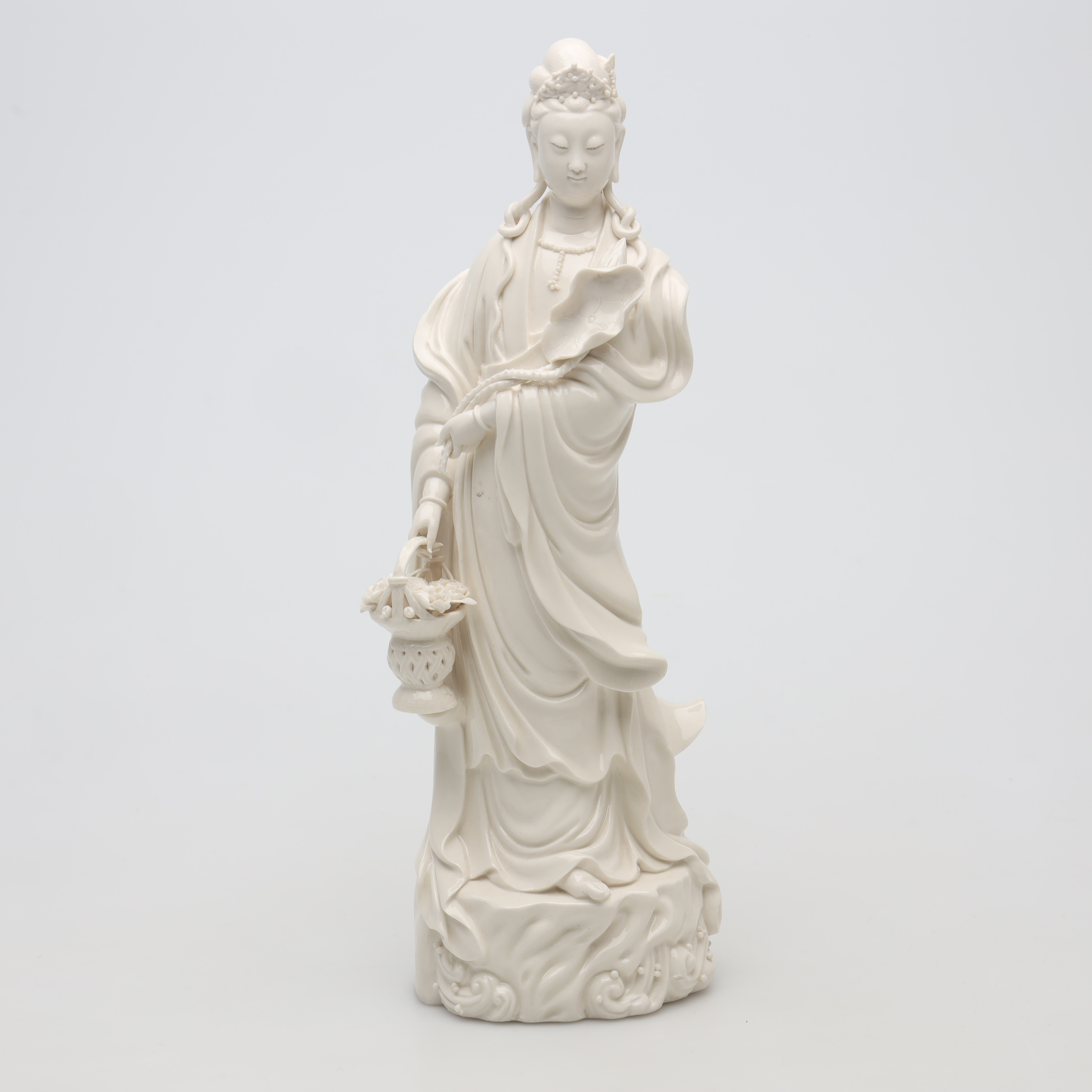 FIGURIN, "Guanyin", Blanc-De-Chine, Kina.