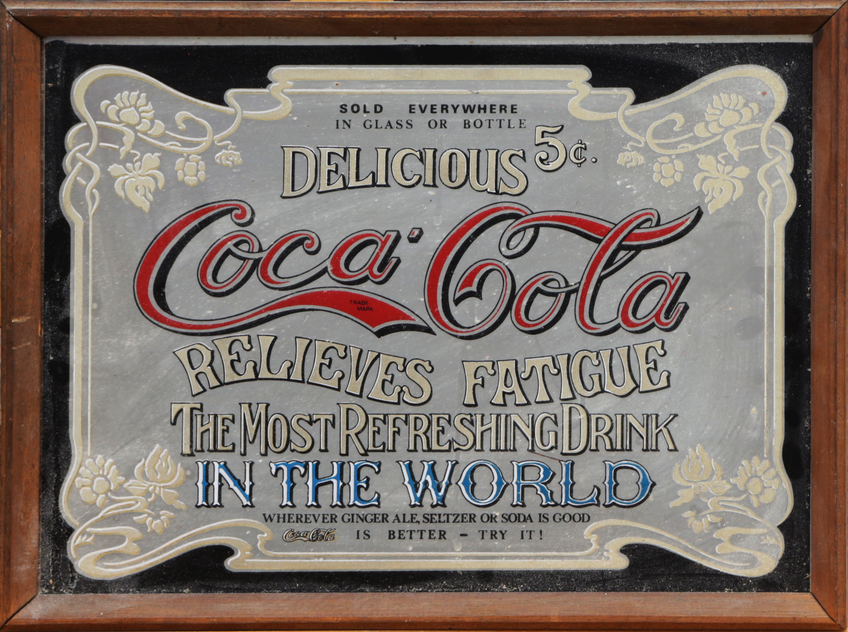 SPEGEL, med Coca Cola-reklam.