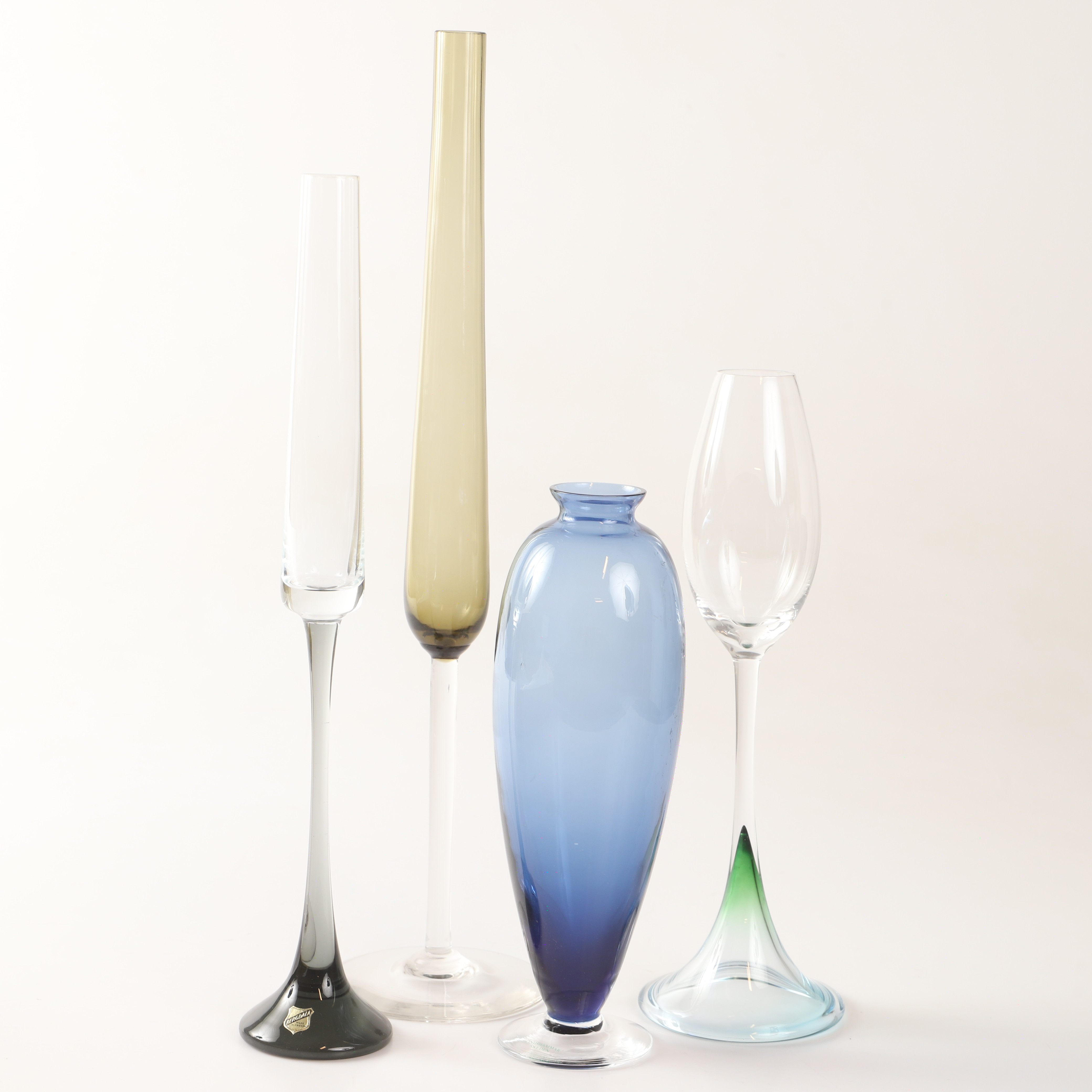 VASER M.M., 4 delar, glas, bl. a. Kjell Engman och Bengt Orup.