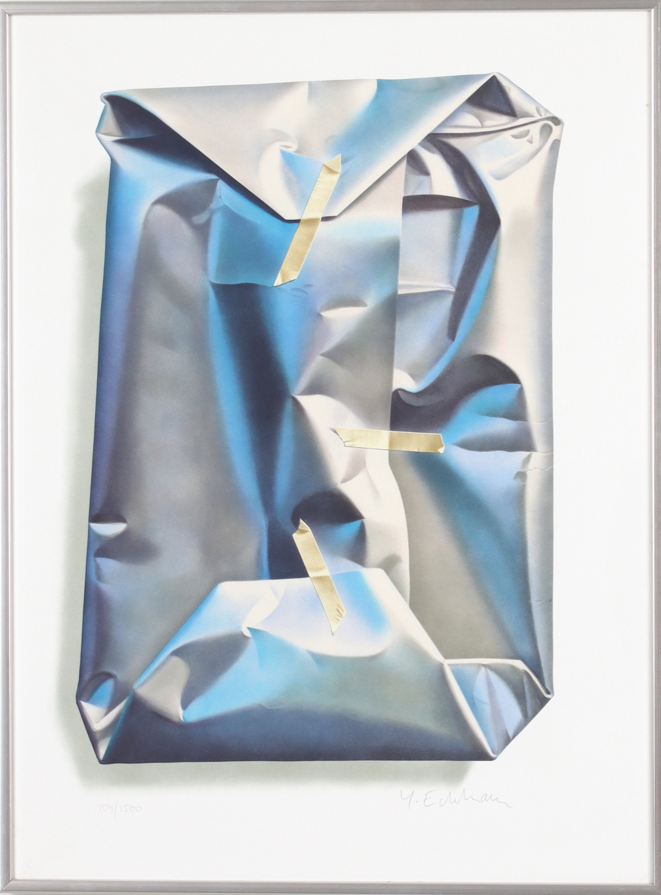 YRJÖ EDELMANN. "Packed blue and grey heaven", litografi, signerad och numrerad 104/1500.