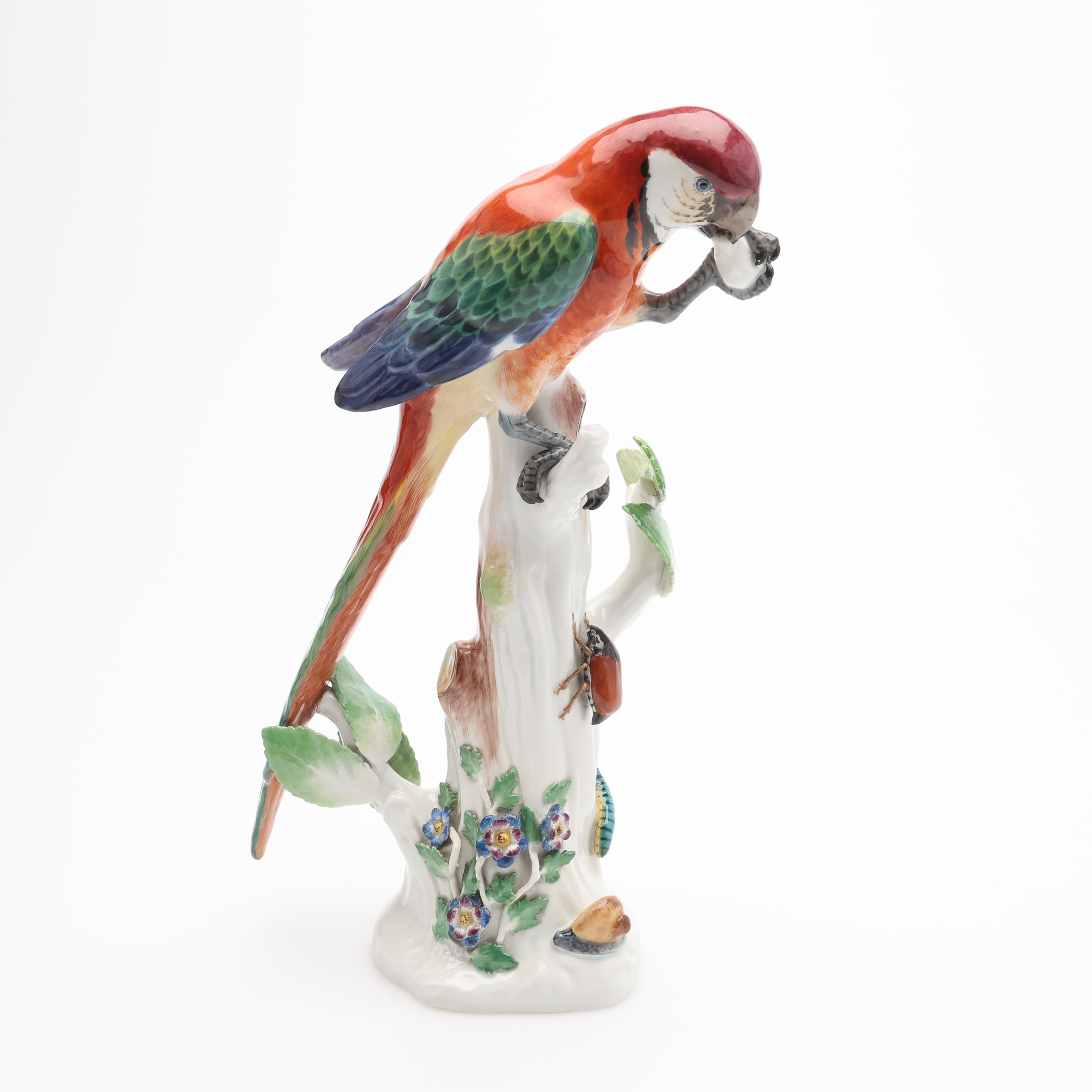 FIGURIN, PORSLIN, PAPEGOJA, MODELL 20X, MEISSEN, 1800-TAL.