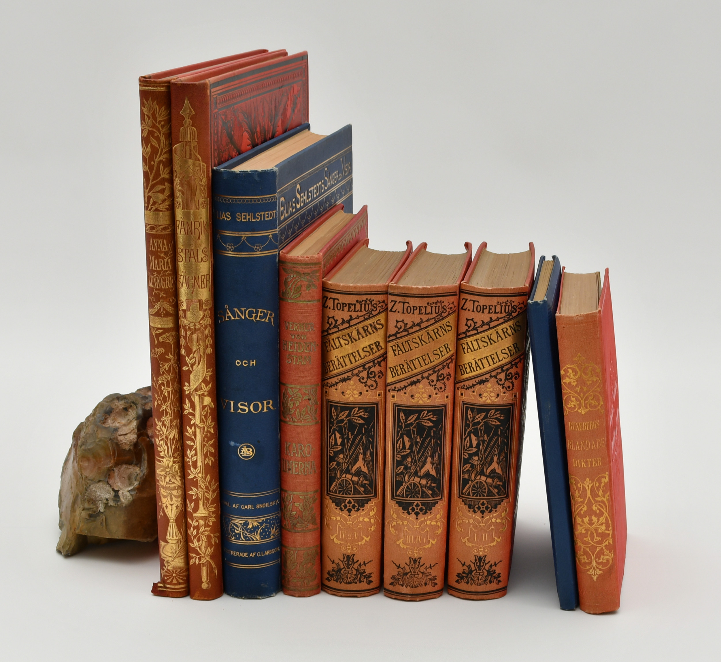 Dekorerade förlagsband. 1800-tal 9 vol.