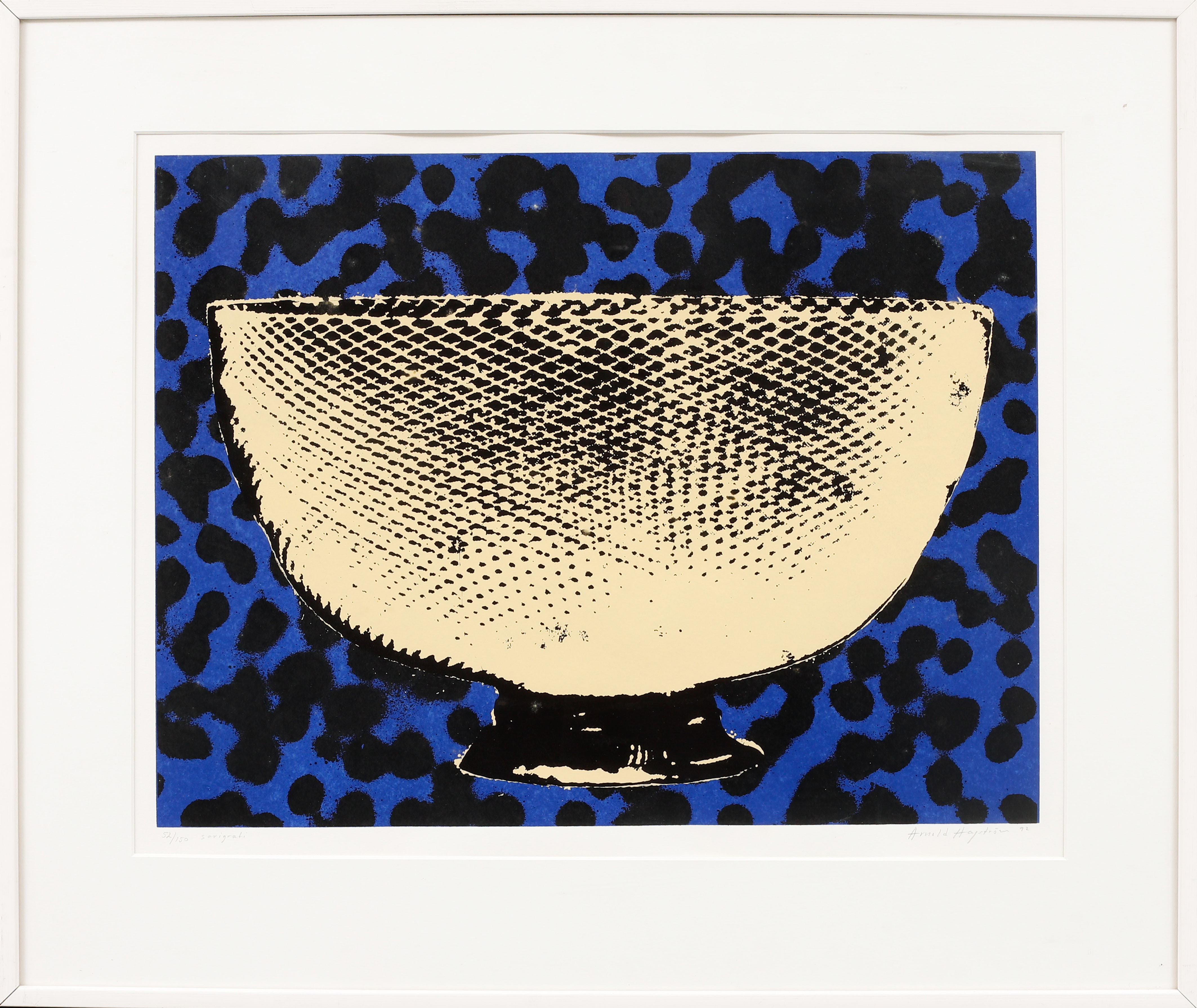 ARNOLD HAGSTRÖM. Komposition med skål, serigrafi, signerad och numrerad 52/150.