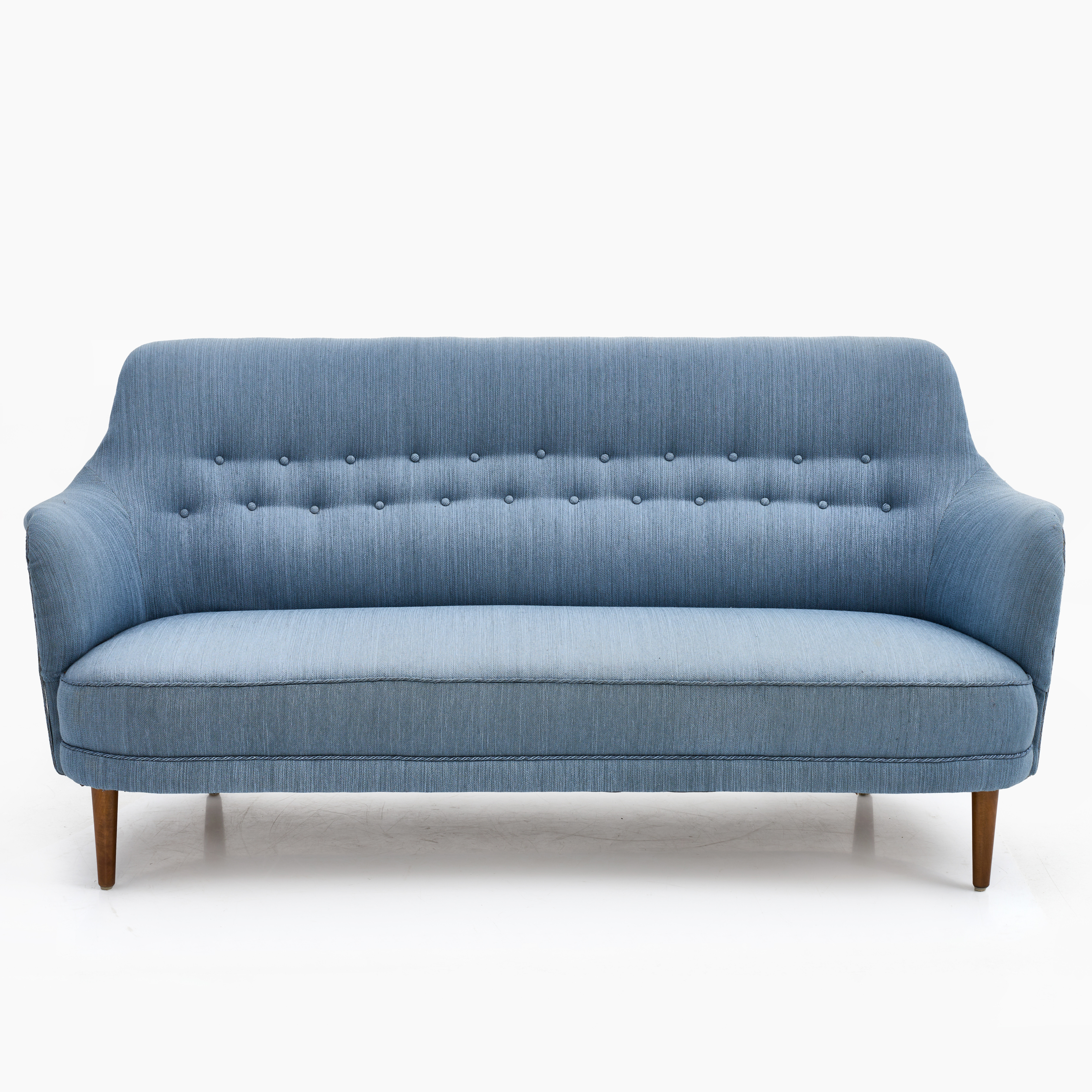 CARL MALMSTEN. Soffa, "Samsas", 3-sits, 1900-talets andra hälft, brickmärkt O.H. Sjögren.
