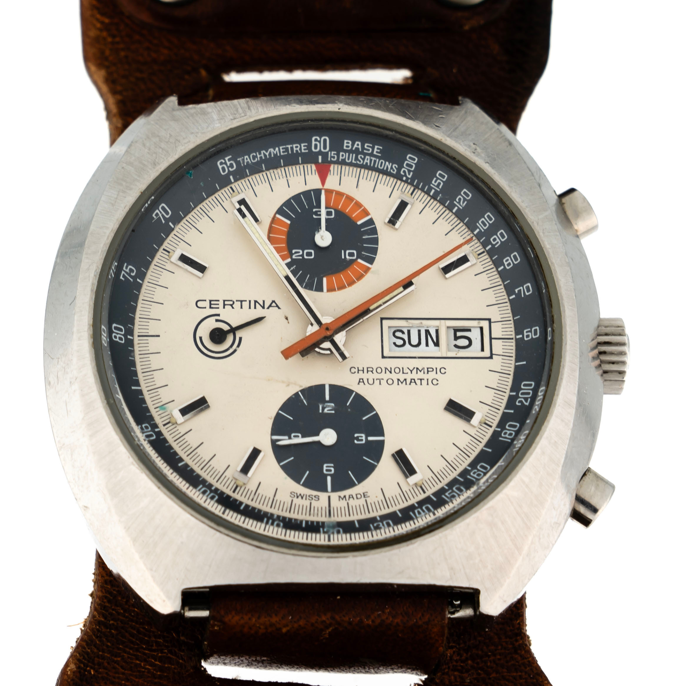 CERTINA. Armbandsur, "Chronolympic", Herr, Kronograf, 1970-tal.