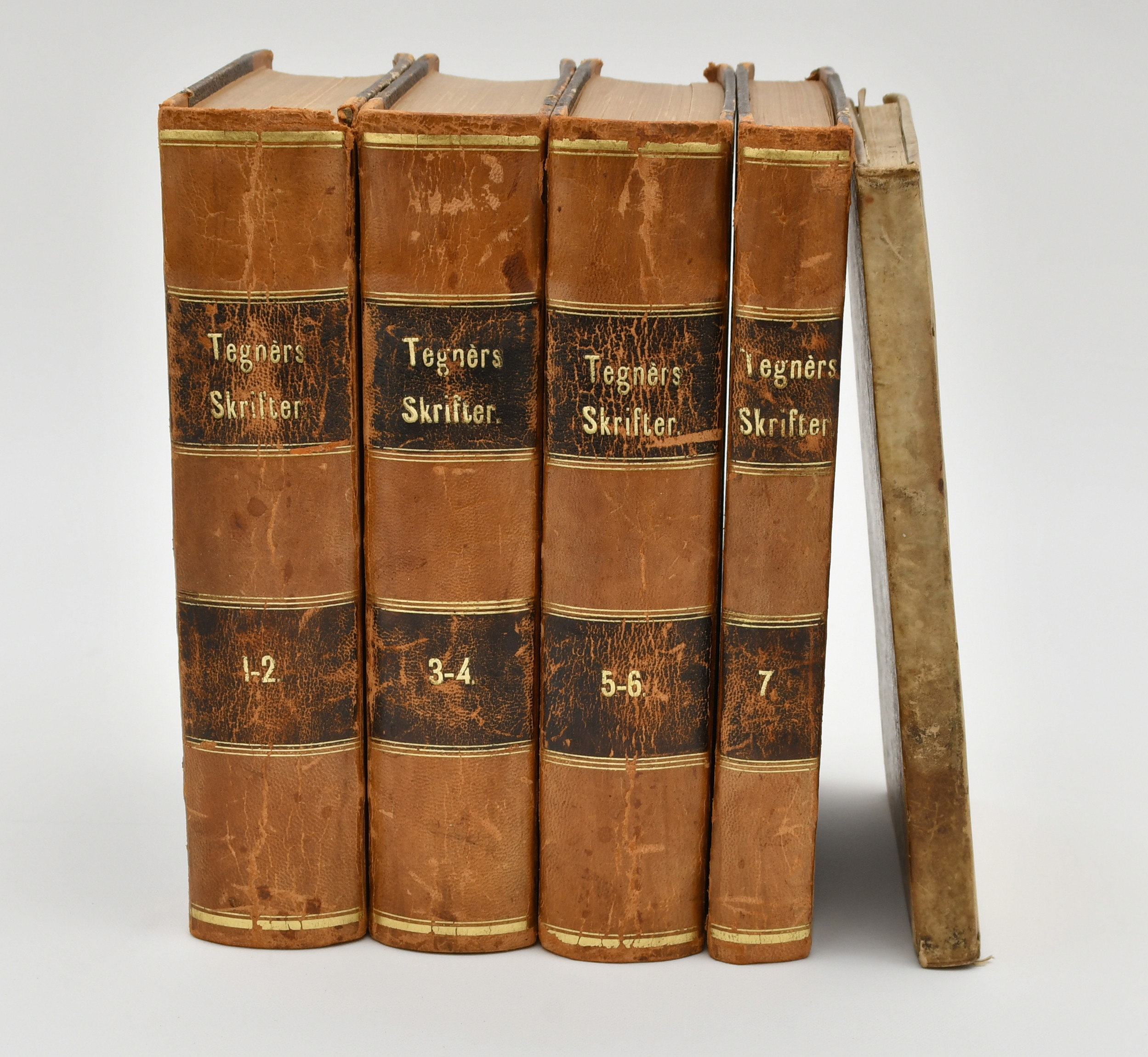 Esaias Tegnérs samlade skrifter 1-7. 1851 + Frithiofs saga.